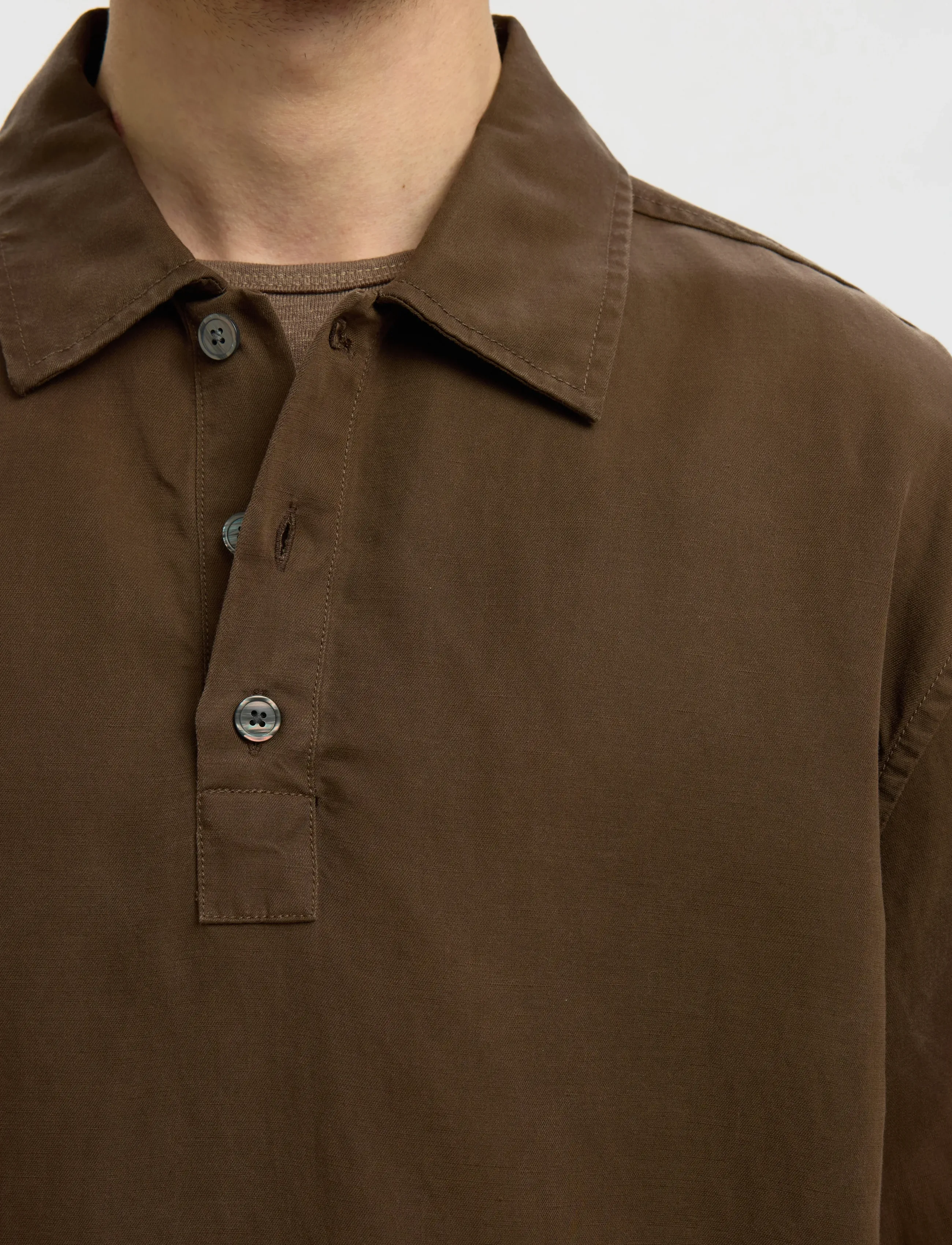 Selected - SLHRLXMIKA TENCEL BLEND LIGHT OVERSHIRT - shop by occasion - bracken - 4