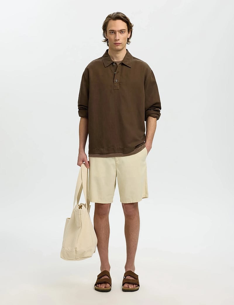 Selected - SLHRLXMIKA TENCEL BLEND LIGHT OVERSHIRT - osta olukorra järgi - bracken - 5