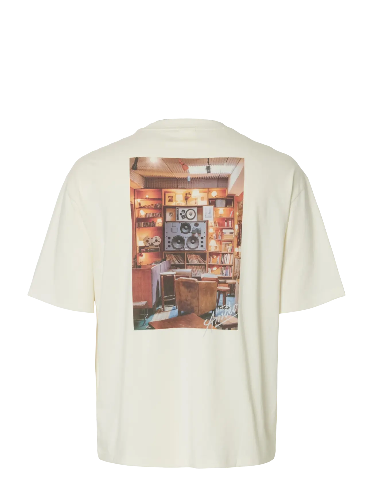 Selected - SLHRELAXASPEN SS O-NECK TEE HOTEL AMOUR - t-shirts à manches courtes - egret - 2