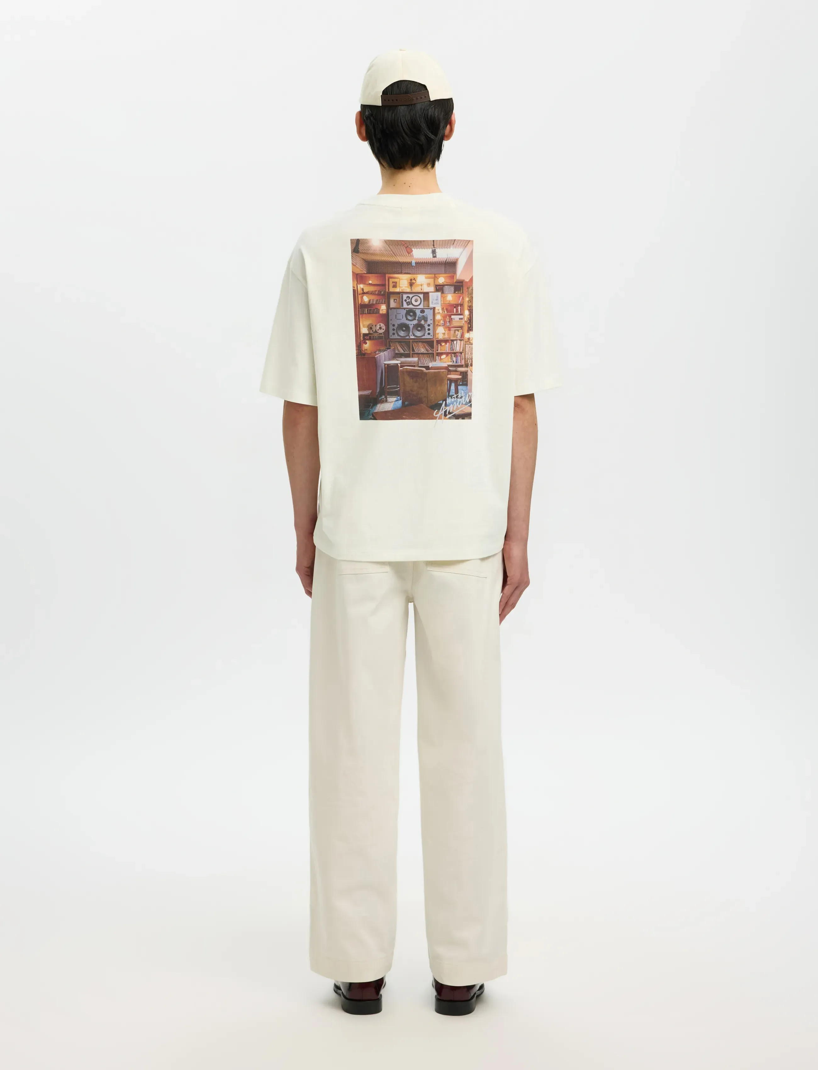 Selected - SLHRELAXASPEN SS O-NECK TEE HOTEL AMOUR - t-shirts à manches courtes - egret - 3