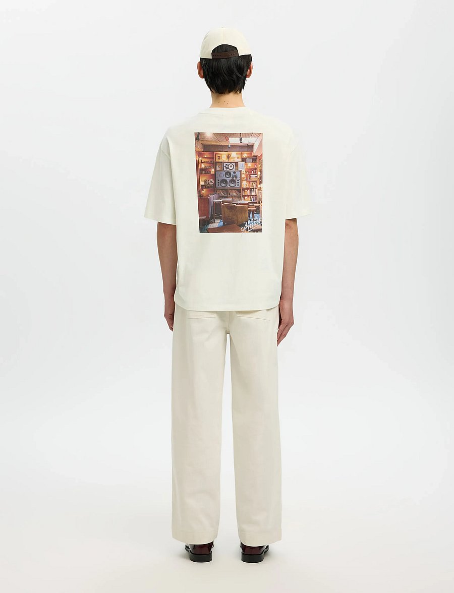 Selected - SLHRELAXASPEN SS O-NECK TEE HOTEL AMOUR - t-shirts à manches courtes - egret - 3