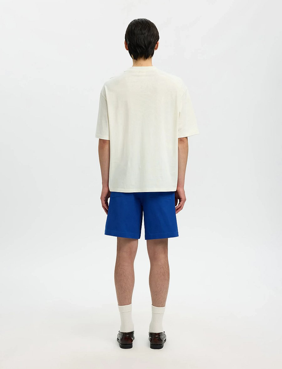 Selected - SLHRELAXASPEN SS O-NECK TEE HOTEL AMOUR - lühikeste varrukatega t-särgid - egret - 2