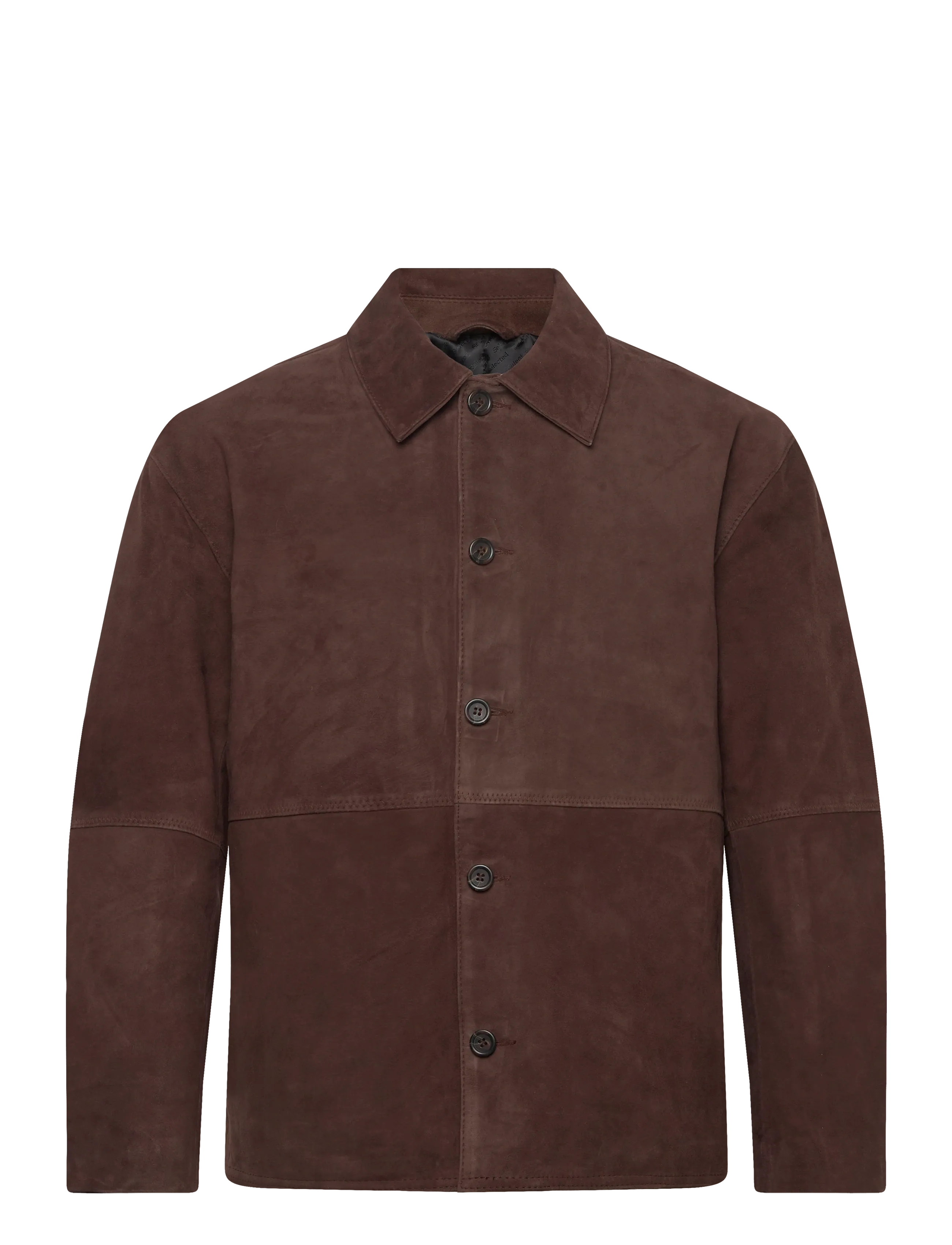 Selected Slhrory Suede Overshirt, XXL, Jackets, Braun - Leather, Männerswear