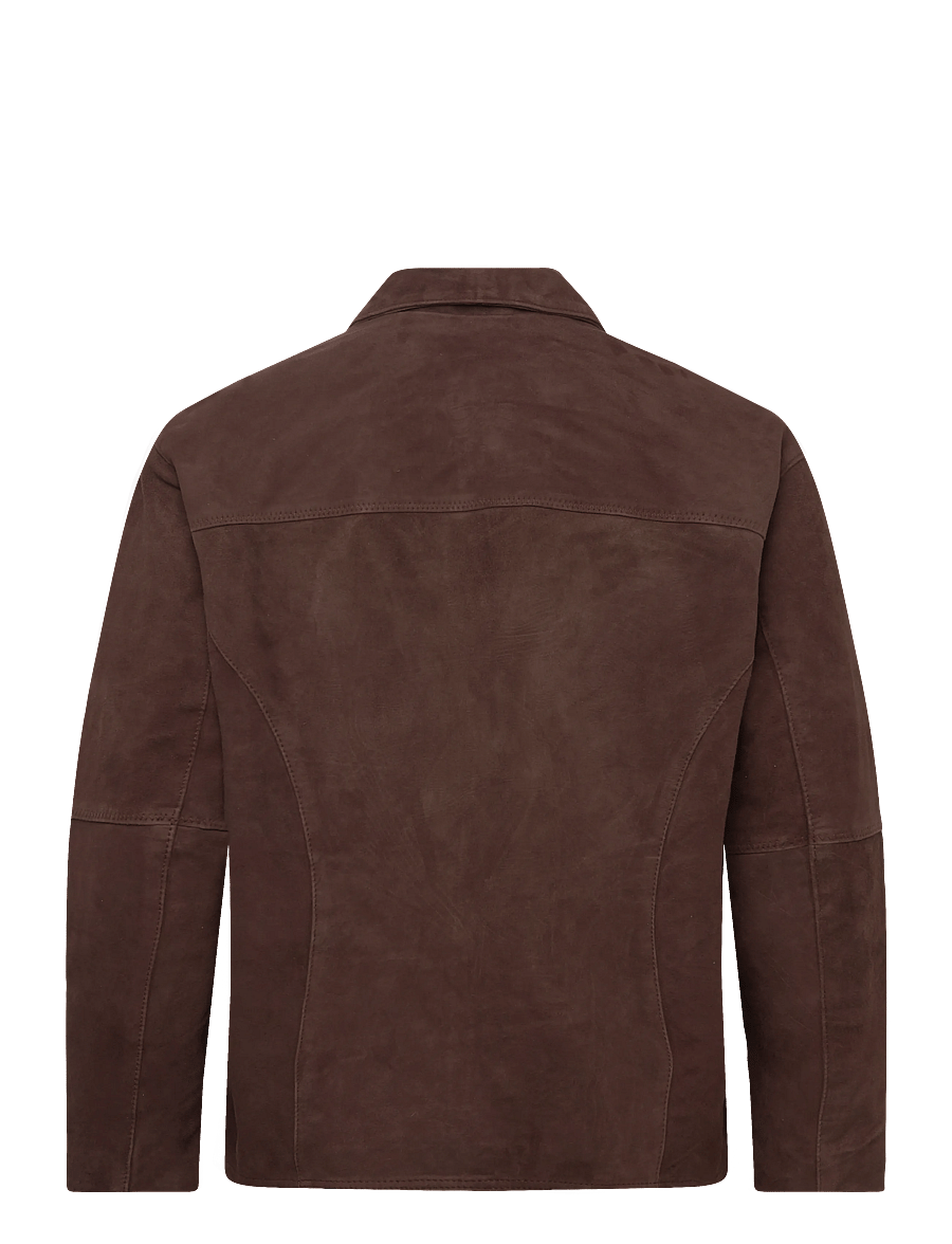 Selected - SLHRORY SUEDE OVERSHIRT - odinės striukės - demitasse - 1