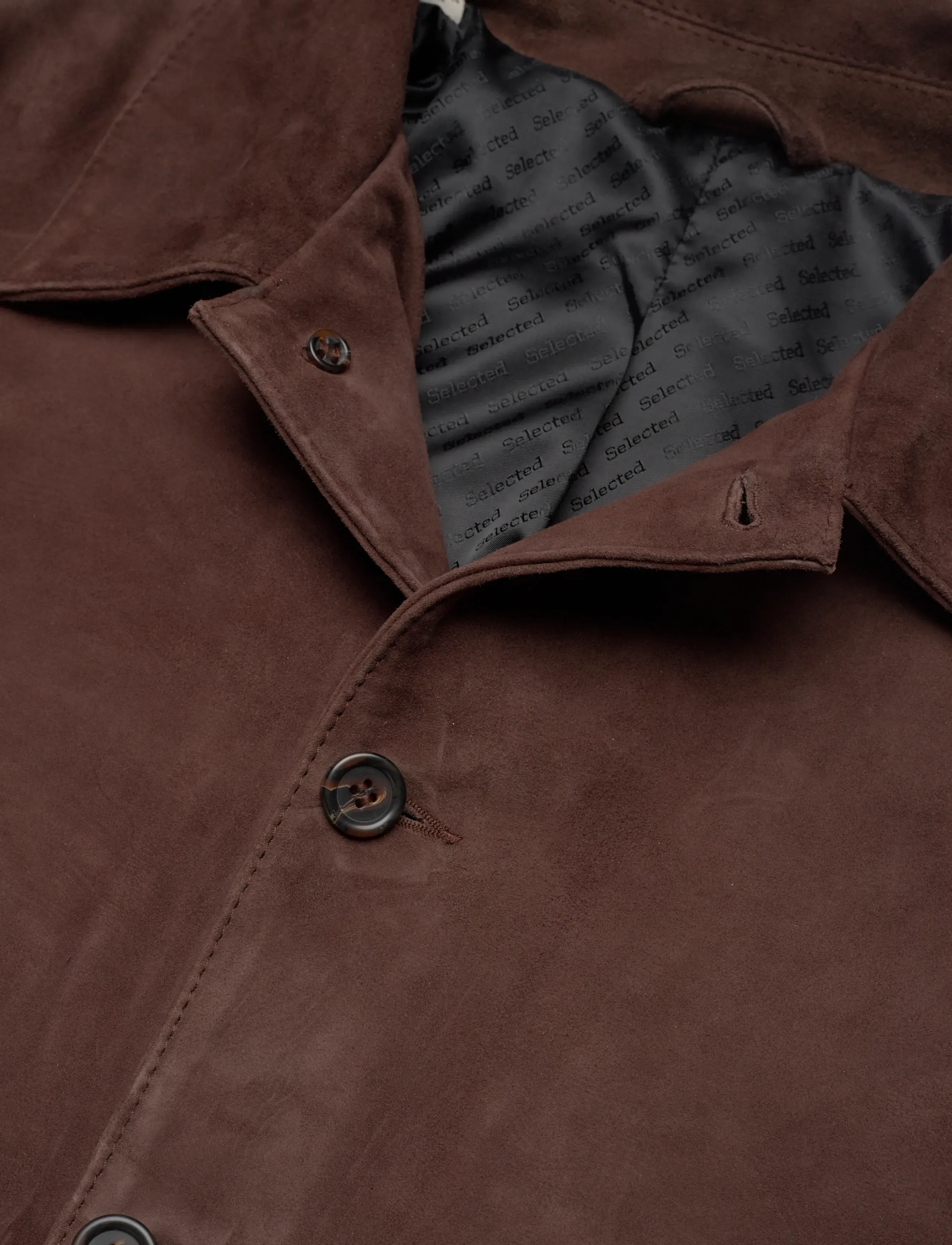 Selected - SLHRORY SUEDE OVERSHIRT - spring jackets - demitasse - 2