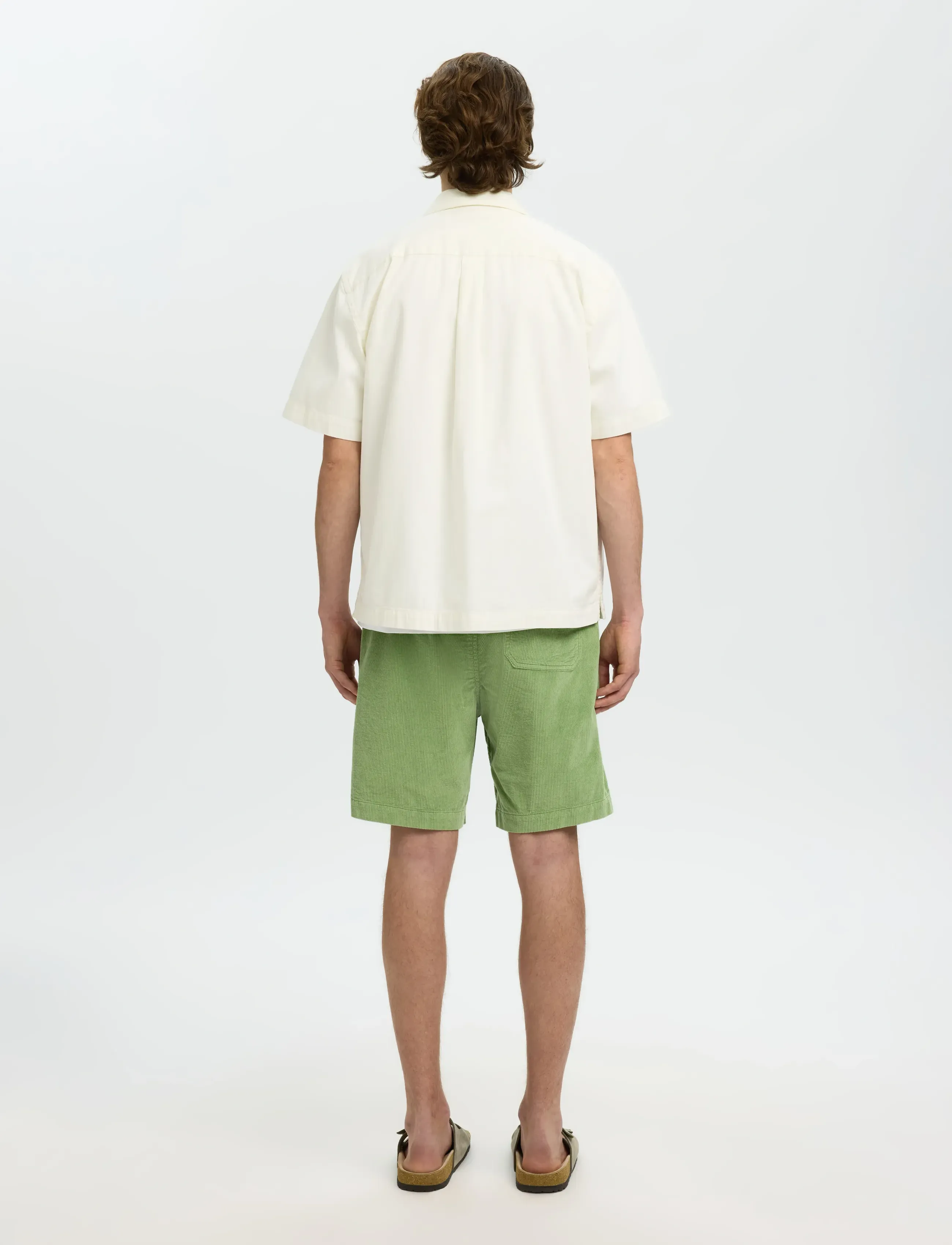 Selected - SLHRLXCARLO DENIM SS SHIRT RESORT - denimskjorter - ecru - 2