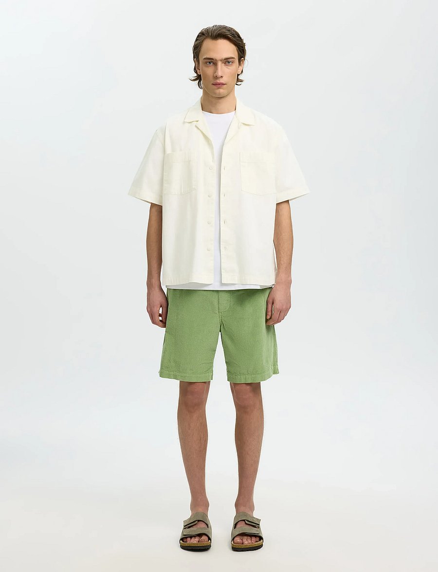 Selected - SLHRLXCARLO DENIM SS SHIRT RESORT - jeanshemden - ecru - 3