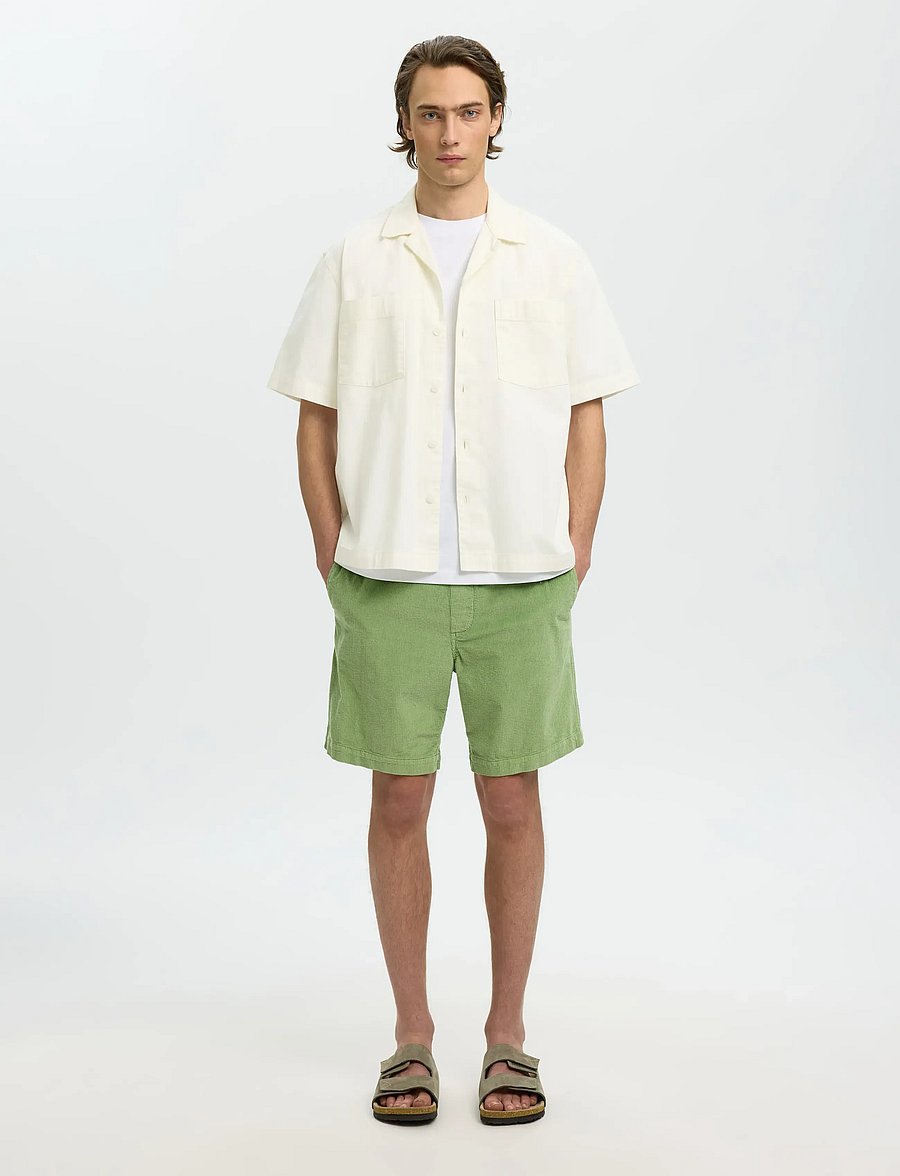 Selected - SLHRLXCARLO DENIM SS SHIRT RESORT - jeanshemden - ecru - 5