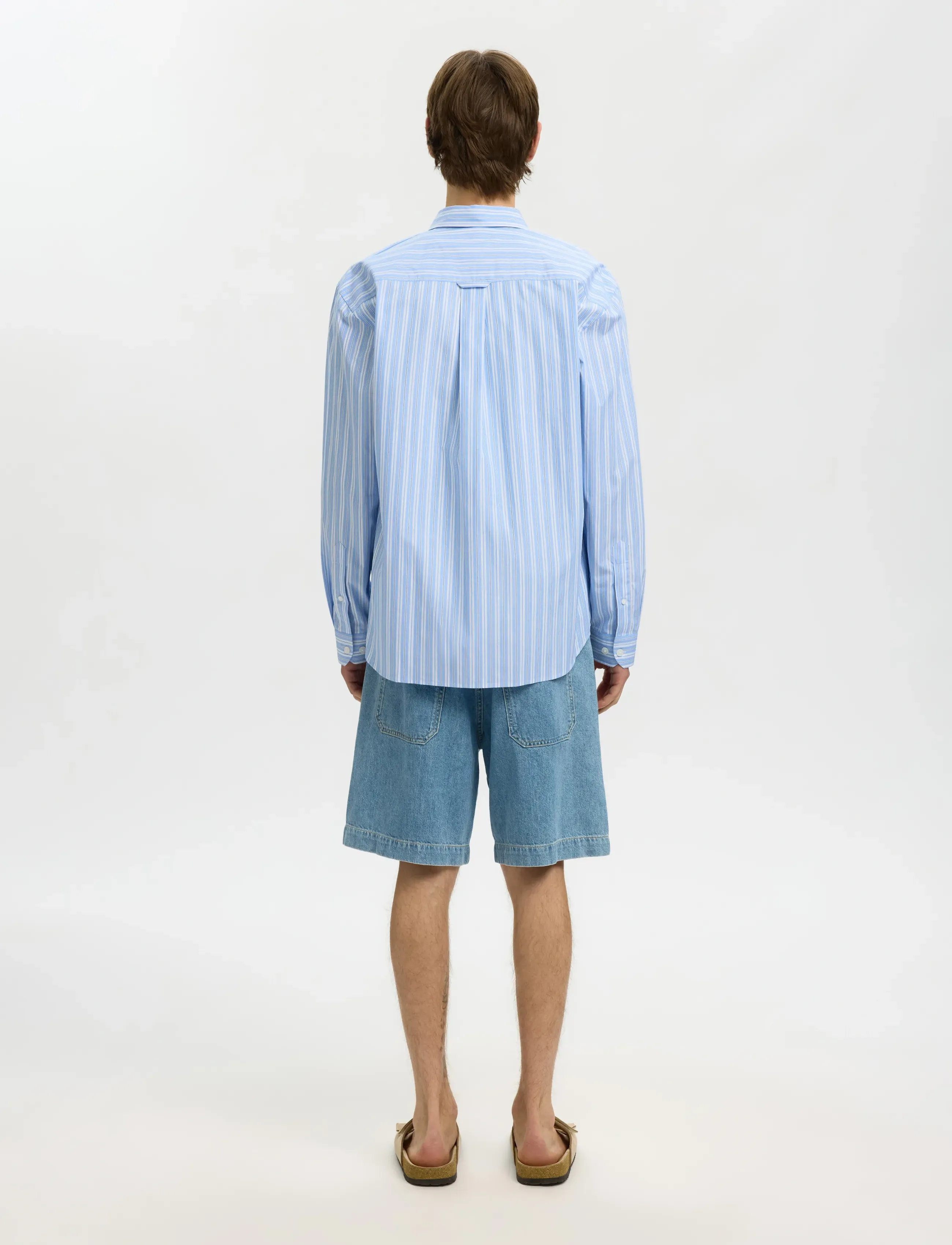 Selected - SLHRLXHOLGER STRIPE LS SHIRT - gestreifte hemden - cashmere blue - 2