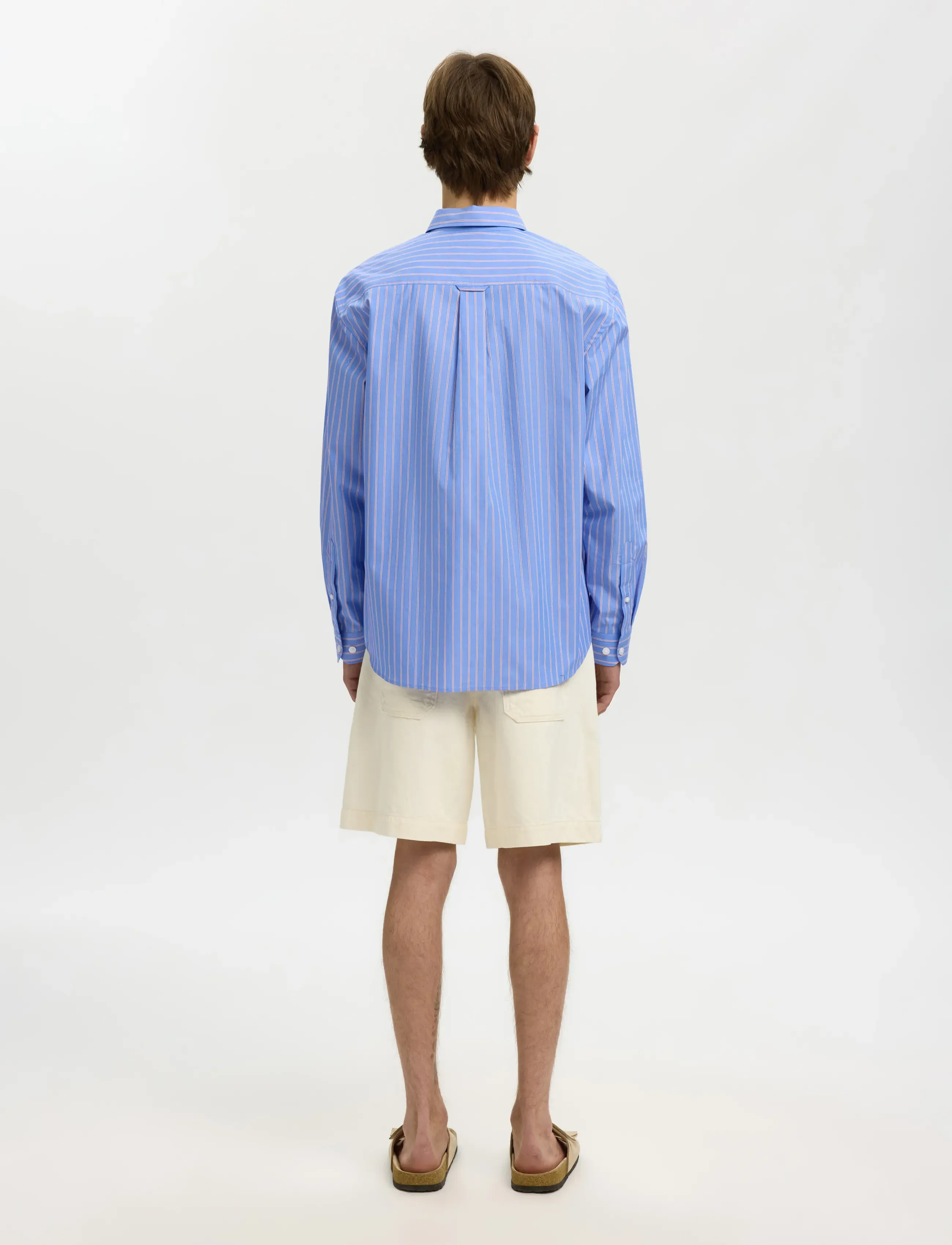Selected - SLHRLXHOLGER STRIPE LS SHIRT - gestreifte hemden - light blue - 2