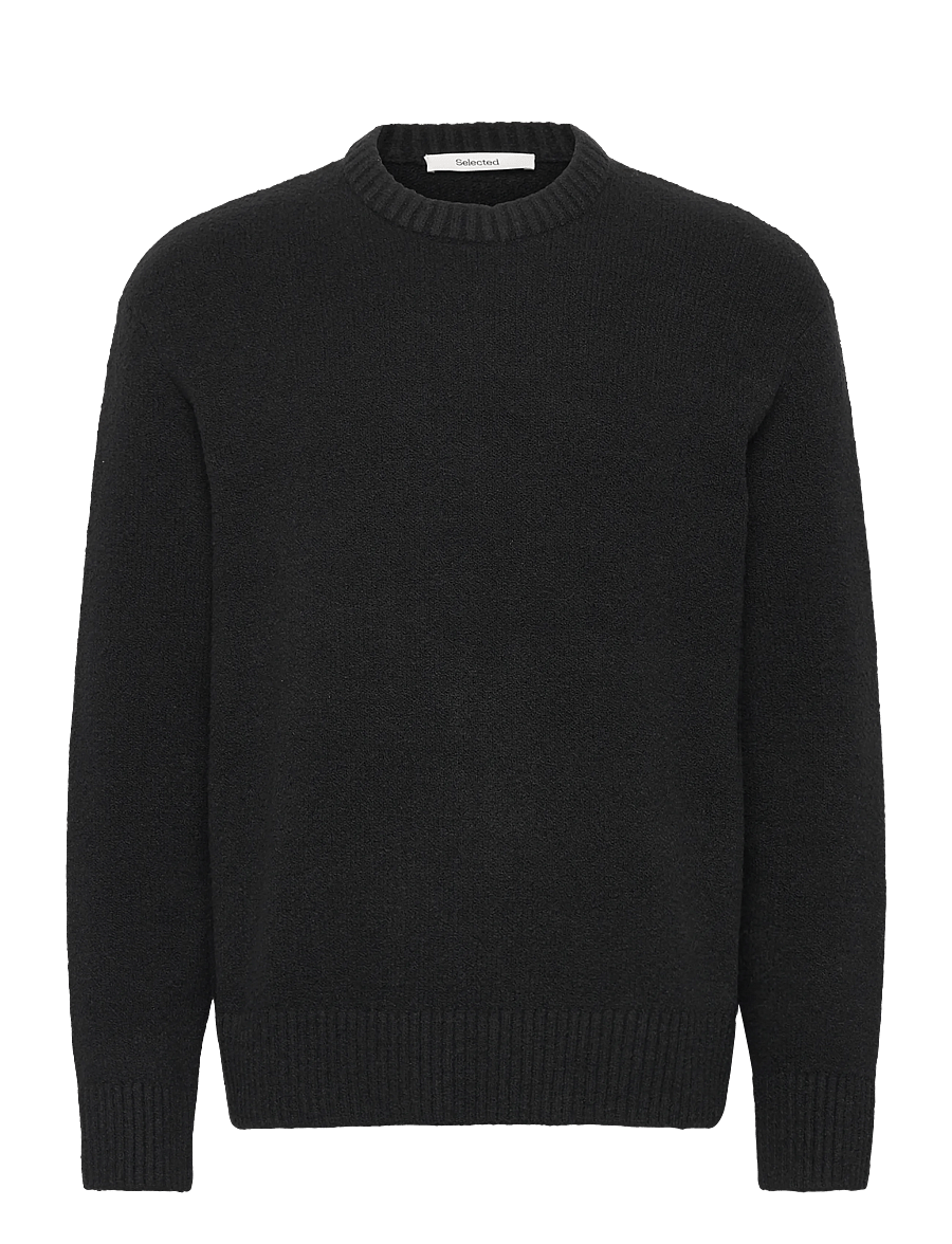 Selected - SLMALEX LS KNIT CREW NECK NOOS - rundhals - black - 1
