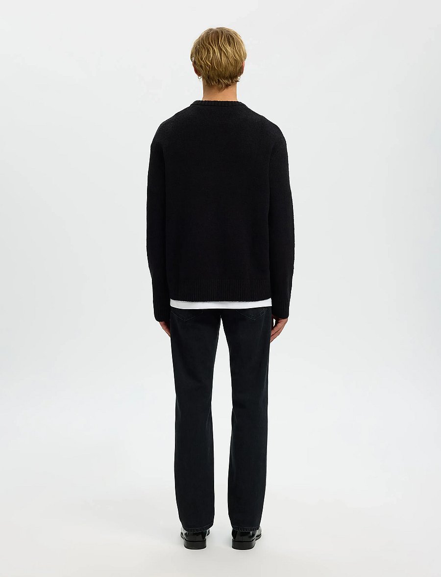 Selected - SLMALEX LS KNIT CREW NECK NOOS - rundhals - black - 3