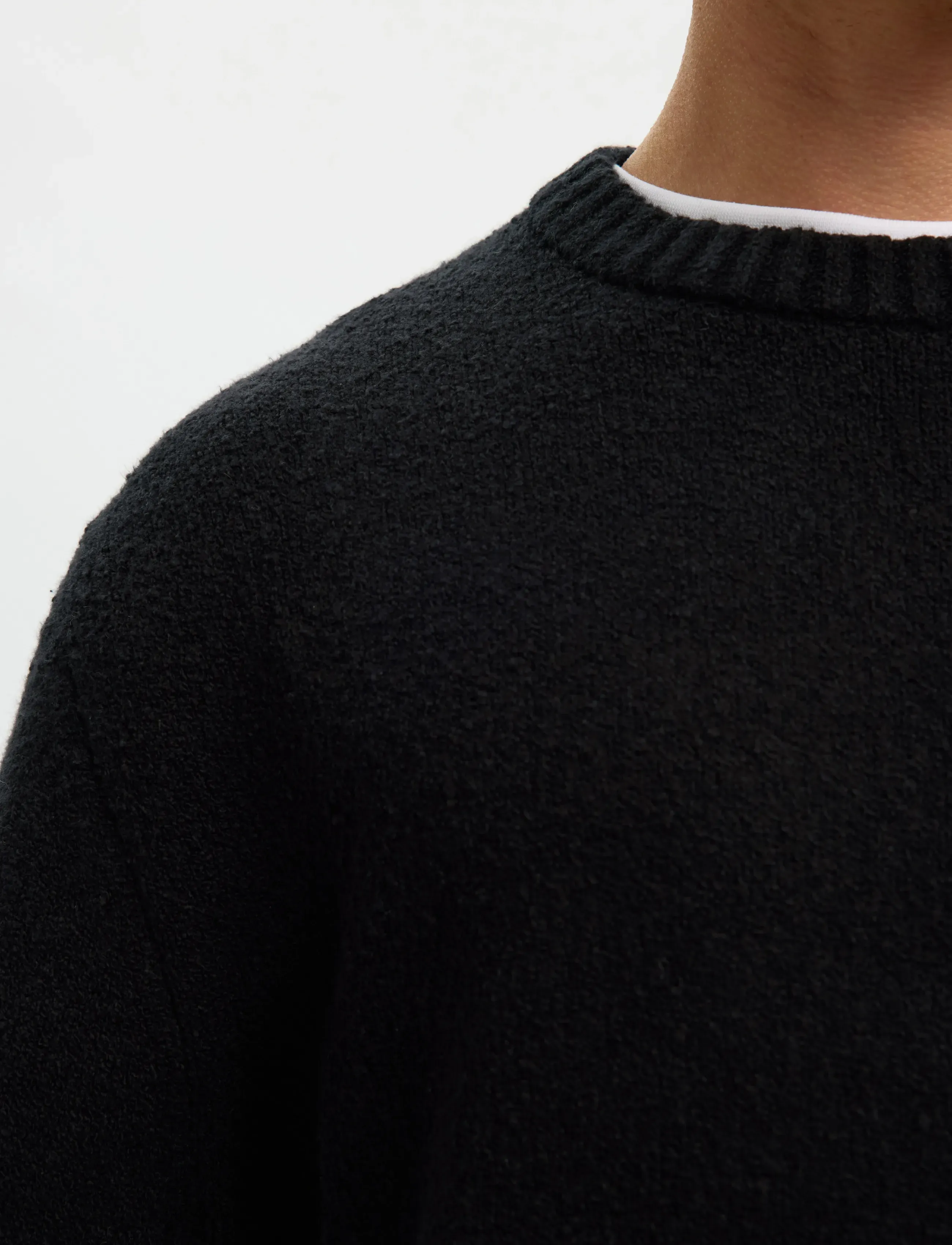 Selected - SLMALEX LS KNIT CREW NECK NOOS - megztiniai su apvalia apykakle - black - 5