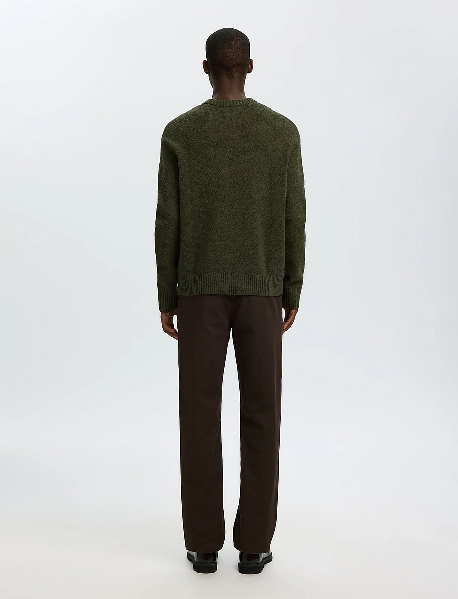 Selected - SLMALEX LS KNIT RLX CREW NECK NOOS - rundhals - forest night - 2