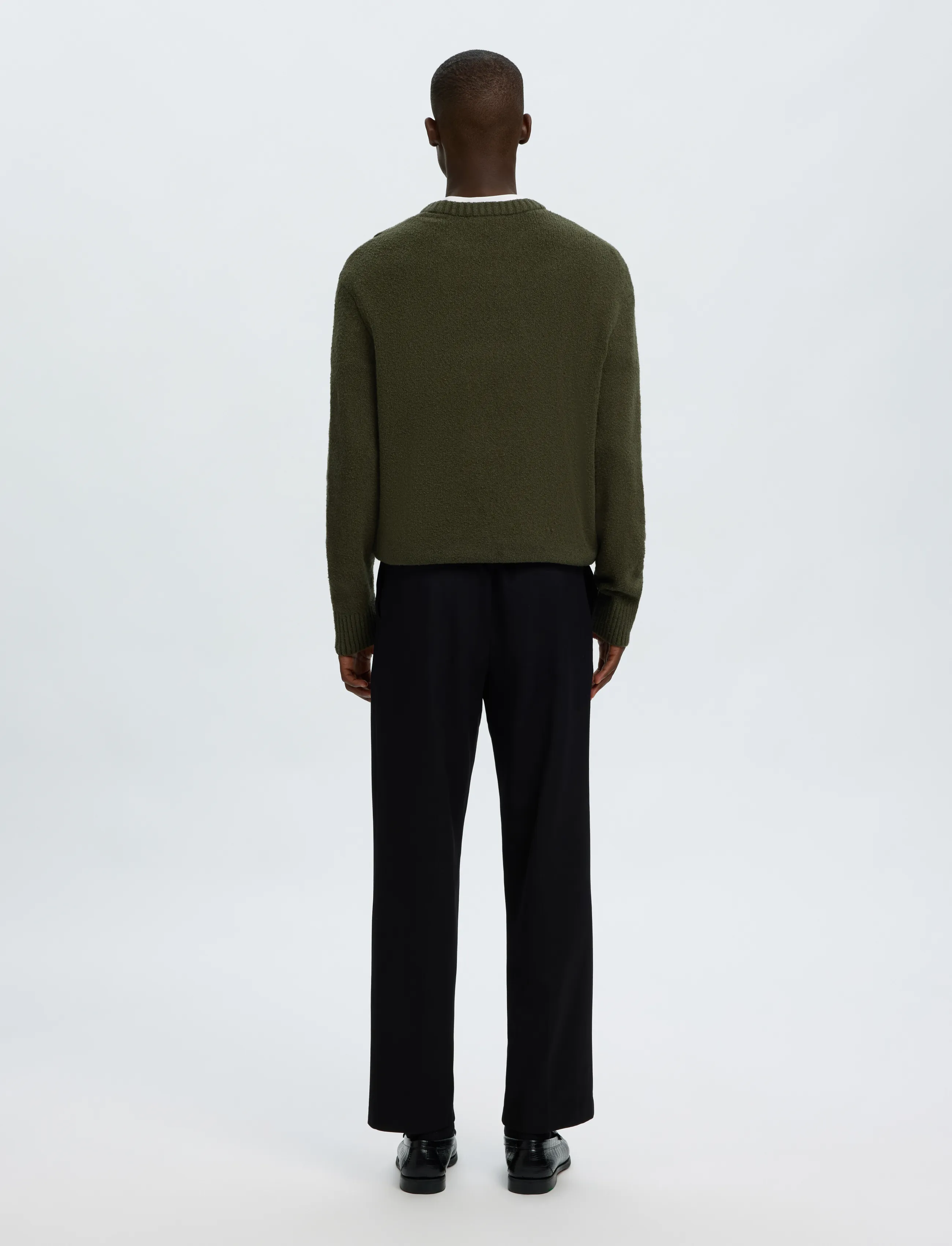 Selected - SLMALEX LS KNIT CREW NECK NOOS - basic-strickmode - forest night - 2