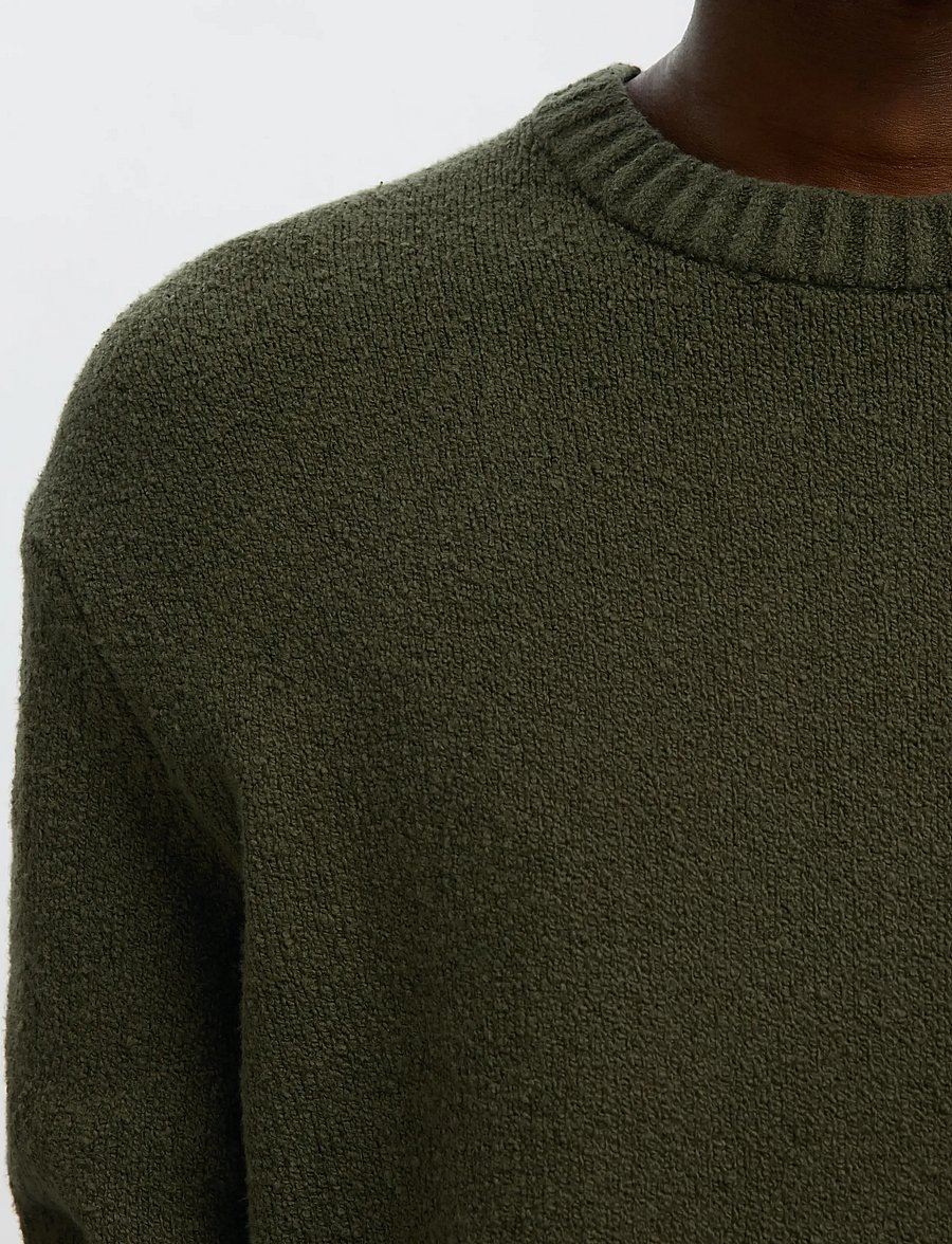 Selected - SLMALEX LS KNIT RLX CREW NECK NOOS - rundhals - forest night - 4