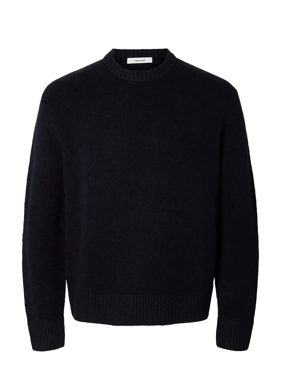 Selected - SLMALEX LS KNIT RLX CREW NECK NOOS - rundhals - navy blazer - 1