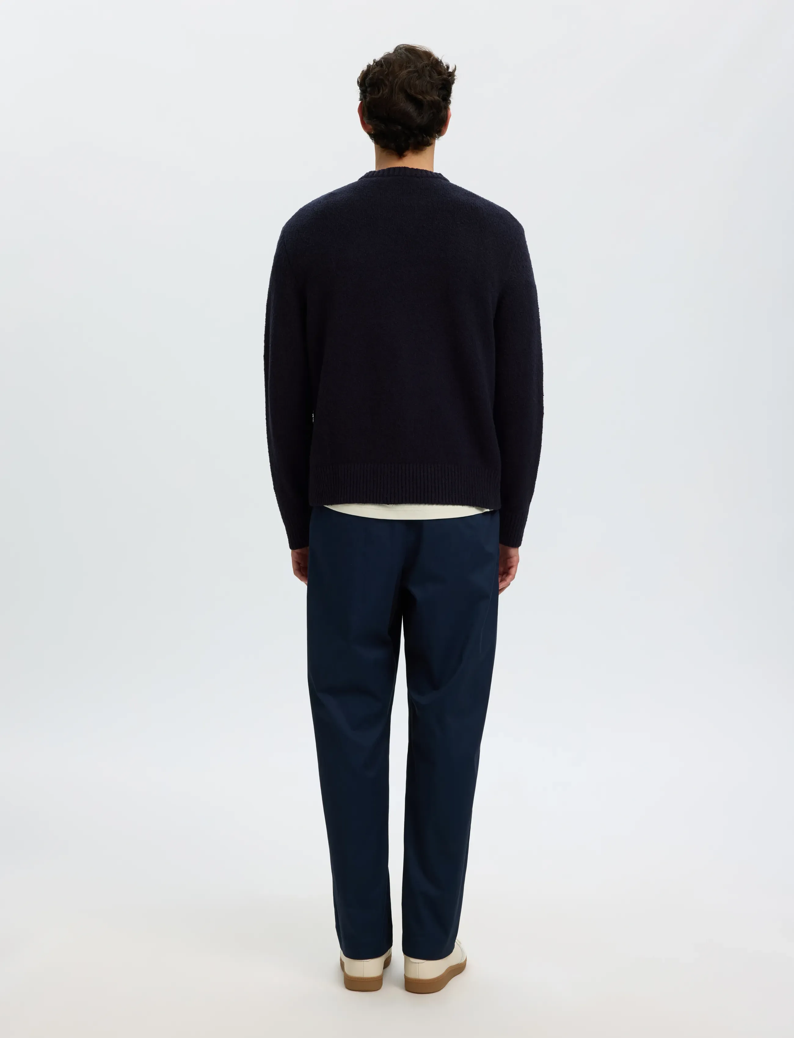 Selected - SLMALEX LS KNIT CREW NECK NOOS - pulls col rond - navy blazer - 2