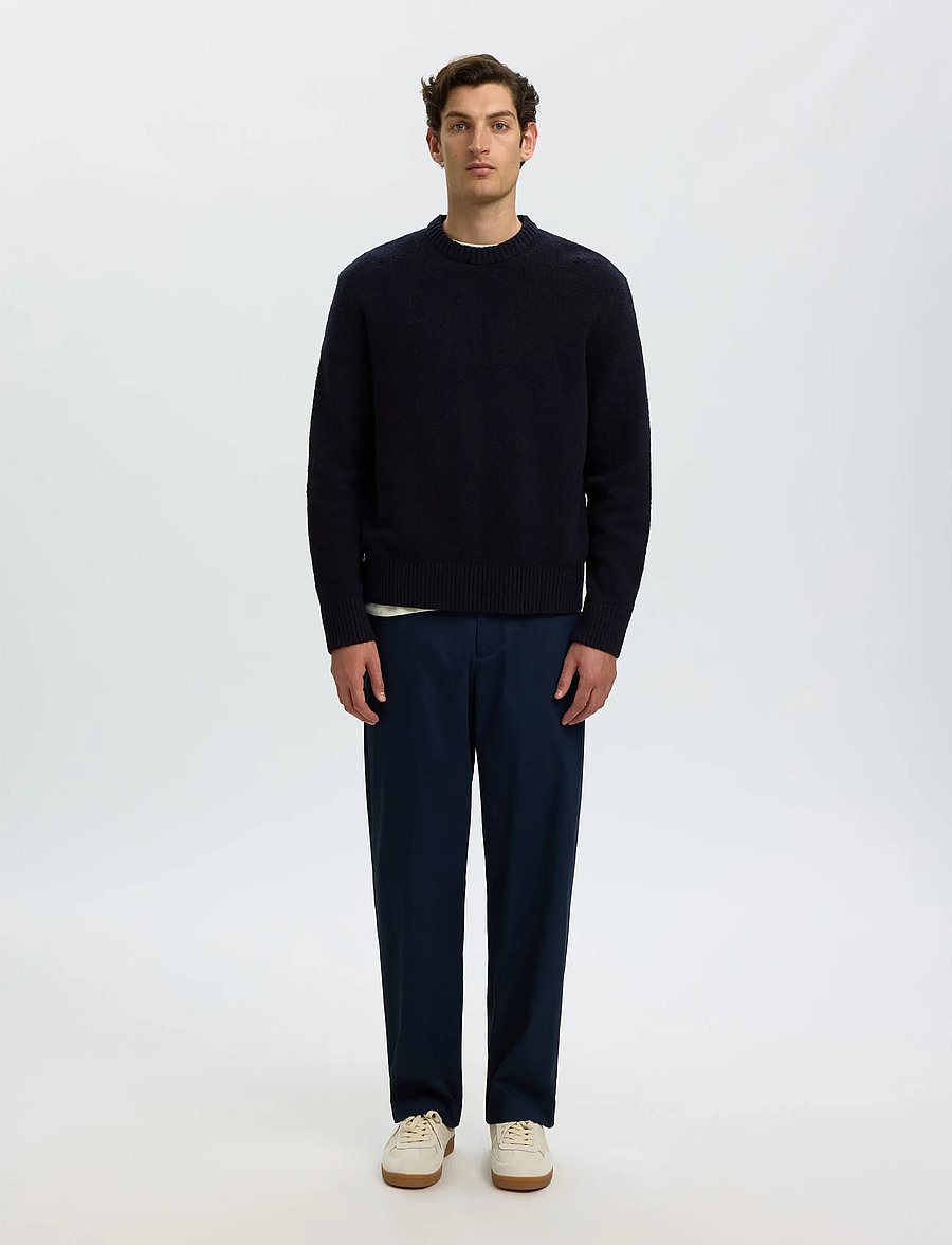 Selected - SLMALEX LS KNIT RLX CREW NECK NOOS - rundhals - navy blazer - 3