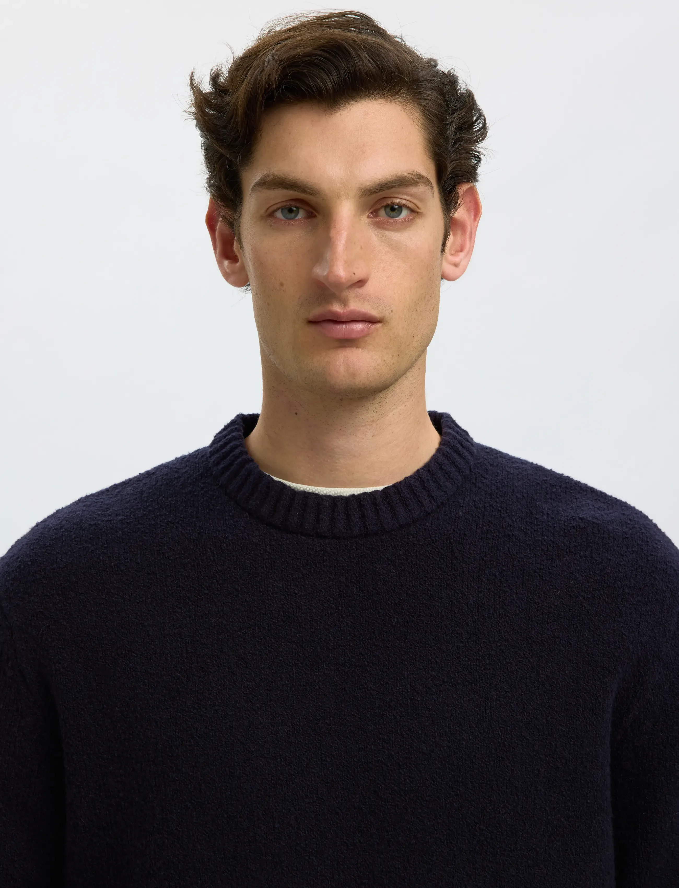 Selected - SLMALEX LS KNIT CREW NECK NOOS - pulls col rond - navy blazer - 4