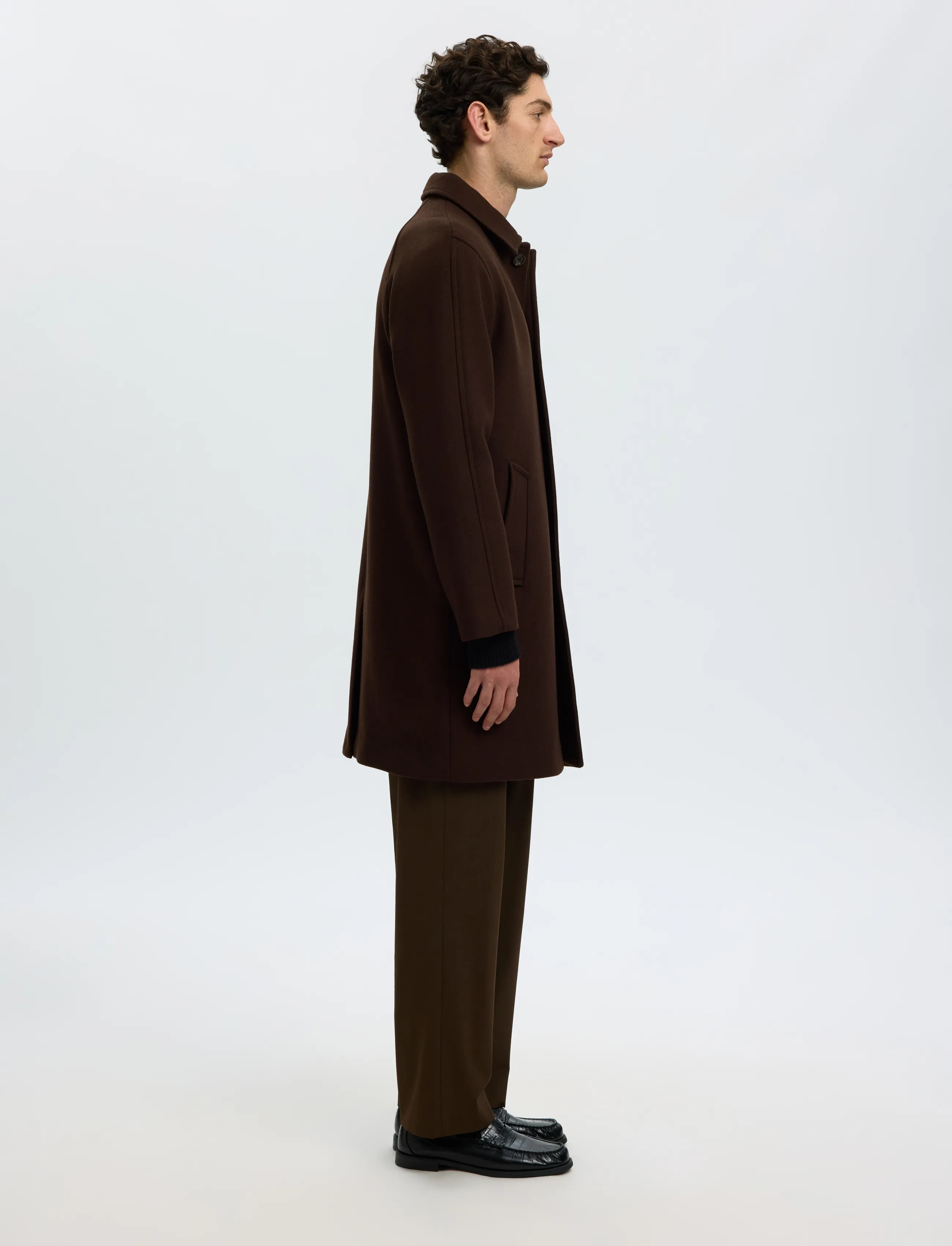 Selected - SLMRONNIE WOOL BLEND CAR COAT NOOS - ullrockar - delicioso - 3