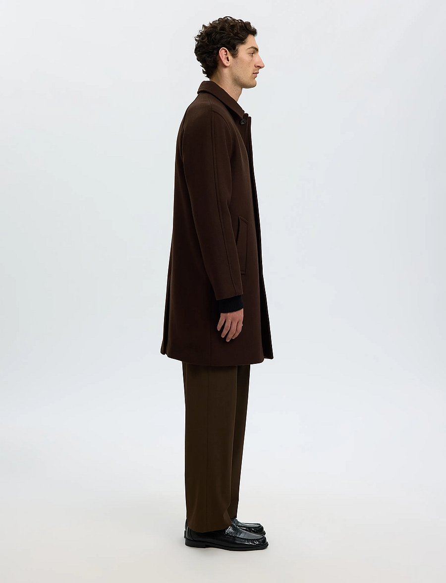 Selected - SLMRONNIE WOOL BLEND CAR COAT NOOS - ullrockar - delicioso - 3