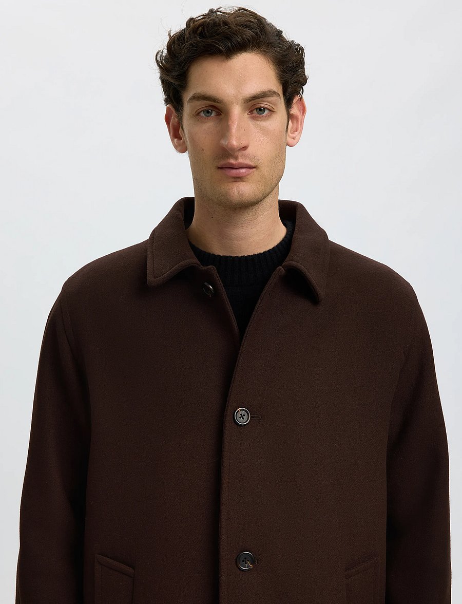Selected - SLMRONNIE WOOL BLEND CAR COAT NOOS - ullrockar - delicioso - 4