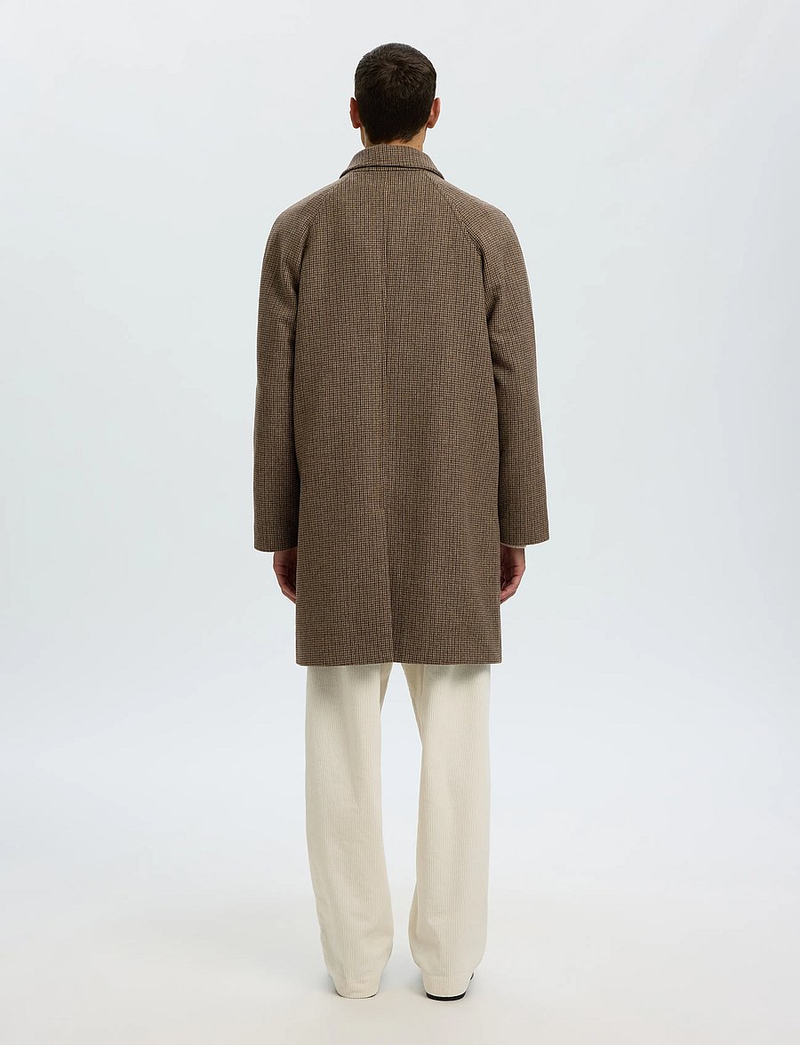 Selected - SLMRONNIE WOOL BLEND CAR COAT NOOS - ullrockar - morel - 2