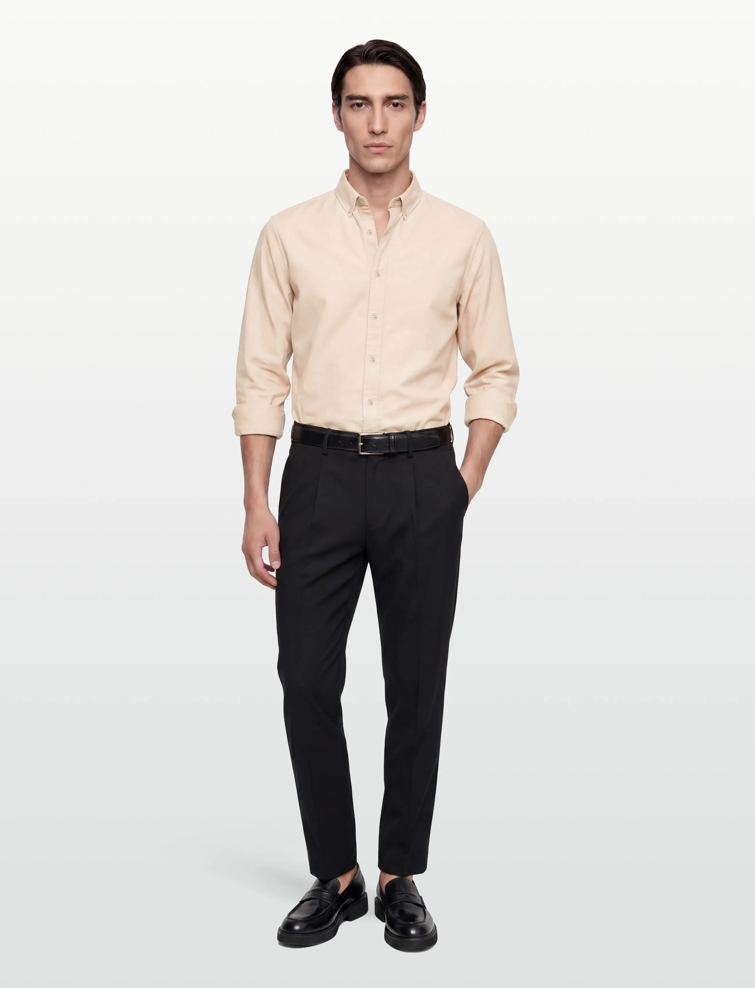 Selected SLM190-REG TAPERED FINN FLEX PANTS NOOS - Formelle Hosen - BLACK / black