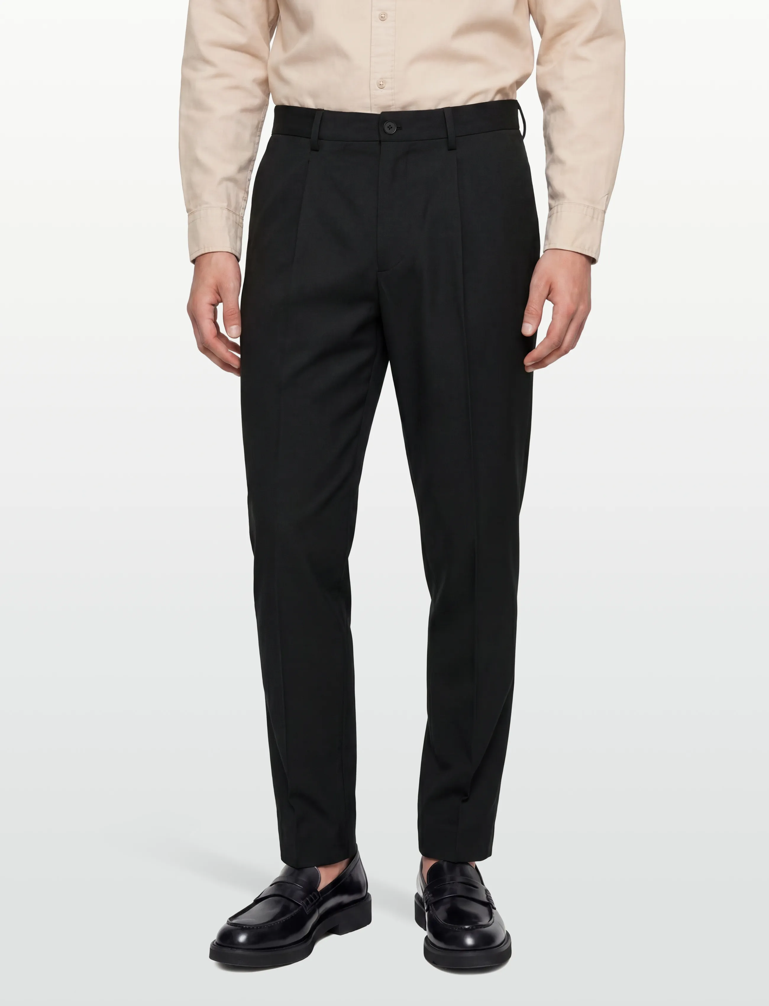 Selected - SLM190-REG TAPERED FINN FLEX PANTS NOOS - habitbukser - black - 3