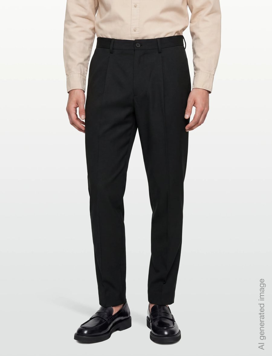 Selected - SLM190-REG TAPERED FINN FLEX PANTS NOOS - anzugshosen - black - 3