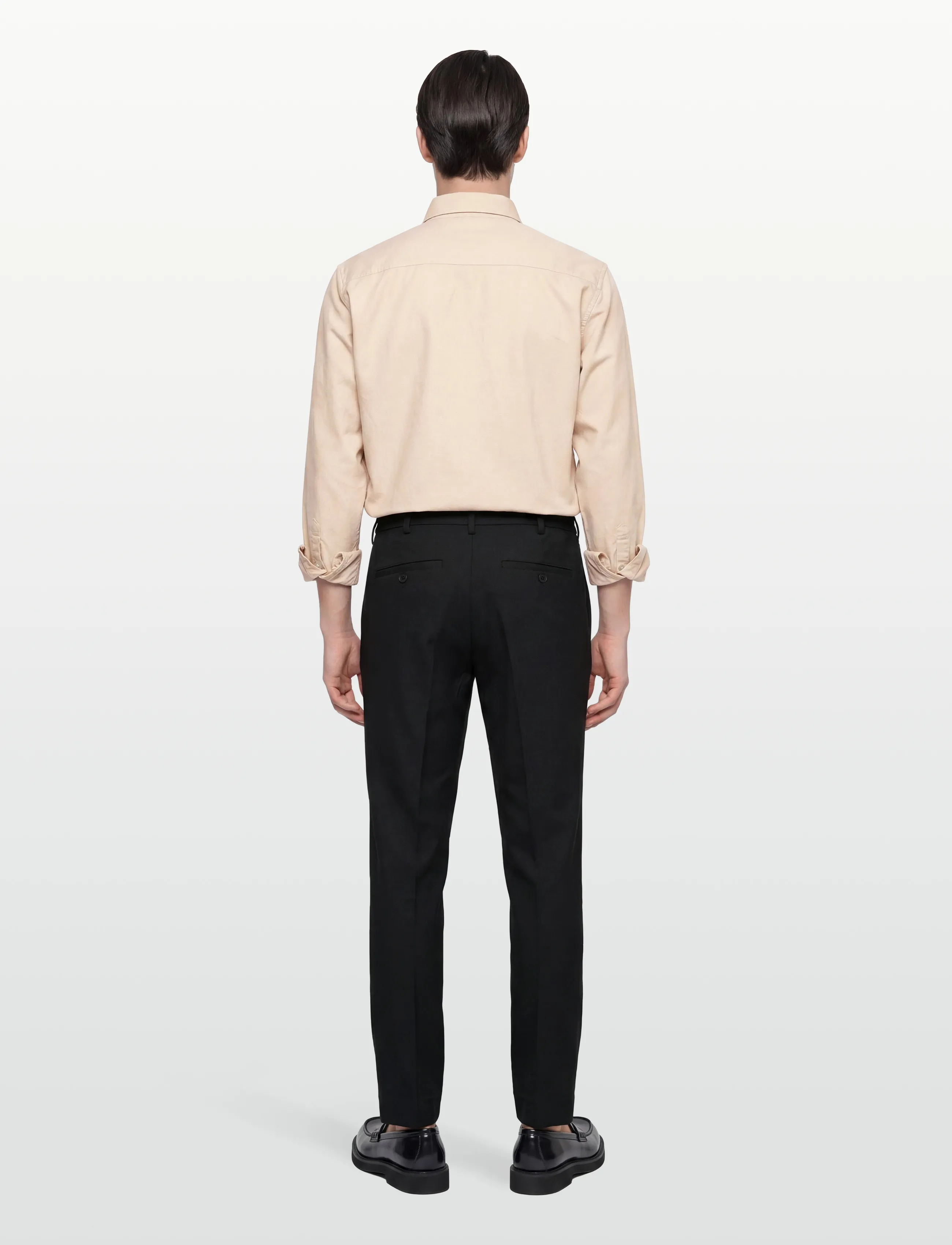 Selected - SLM190-REG TAPERED FINN FLEX PANTS NOOS - habitbukser - black - 4