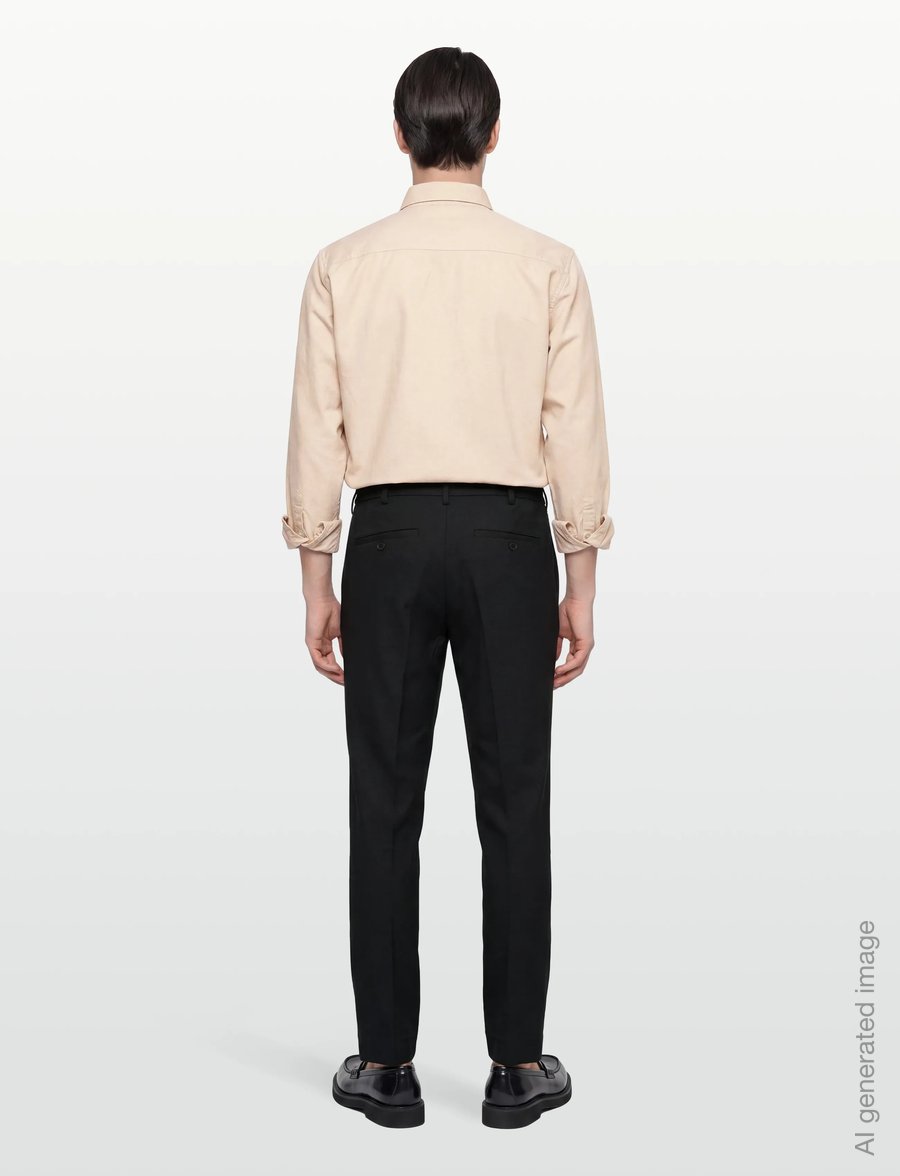 Selected - SLM190-REG TAPERED FINN FLEX PANTS NOOS - anzugshosen - black - 4