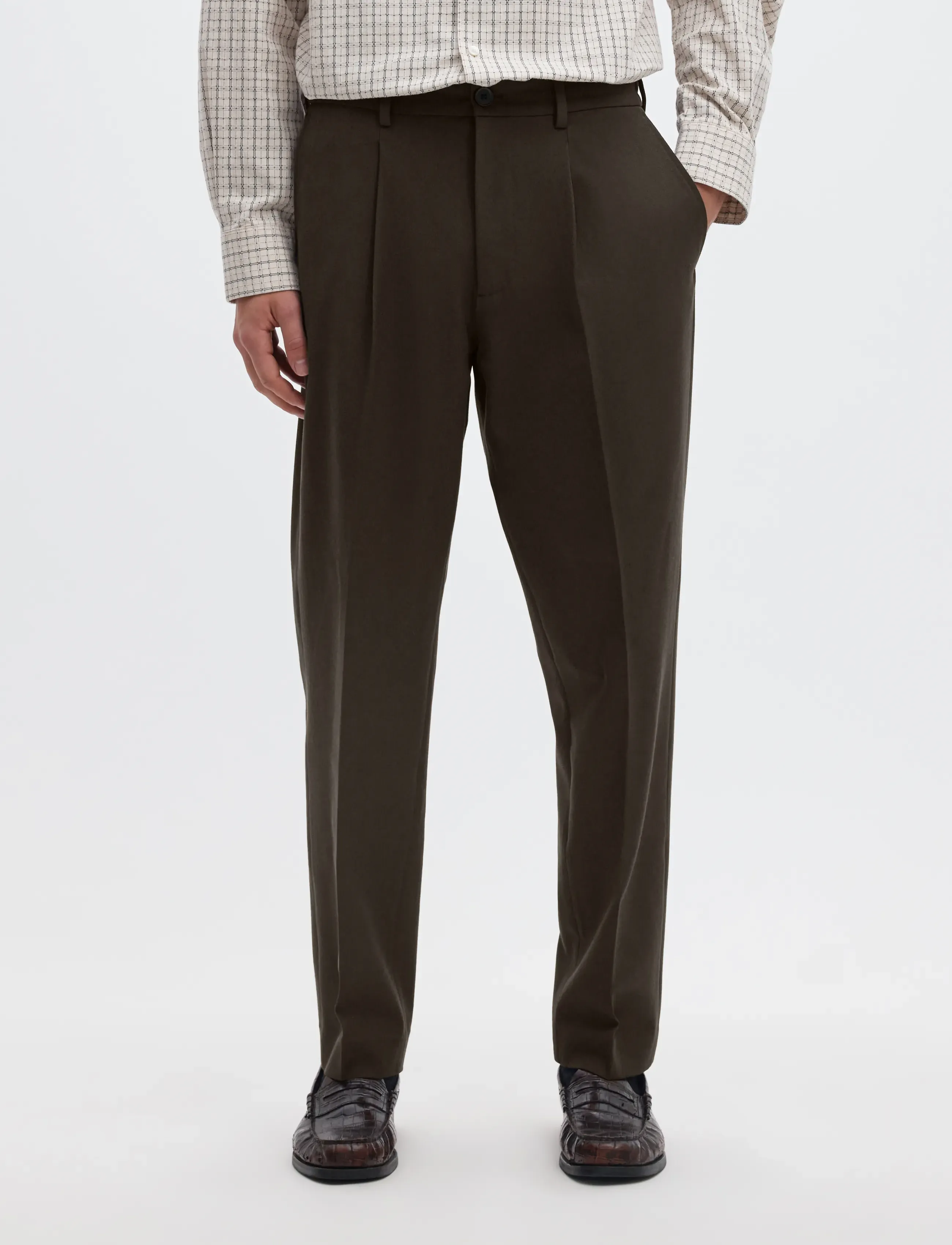 Selected SLM190-REG TAPERED FINN FLEX PANTS NOOS - Hosen - DELICIOSO / brown