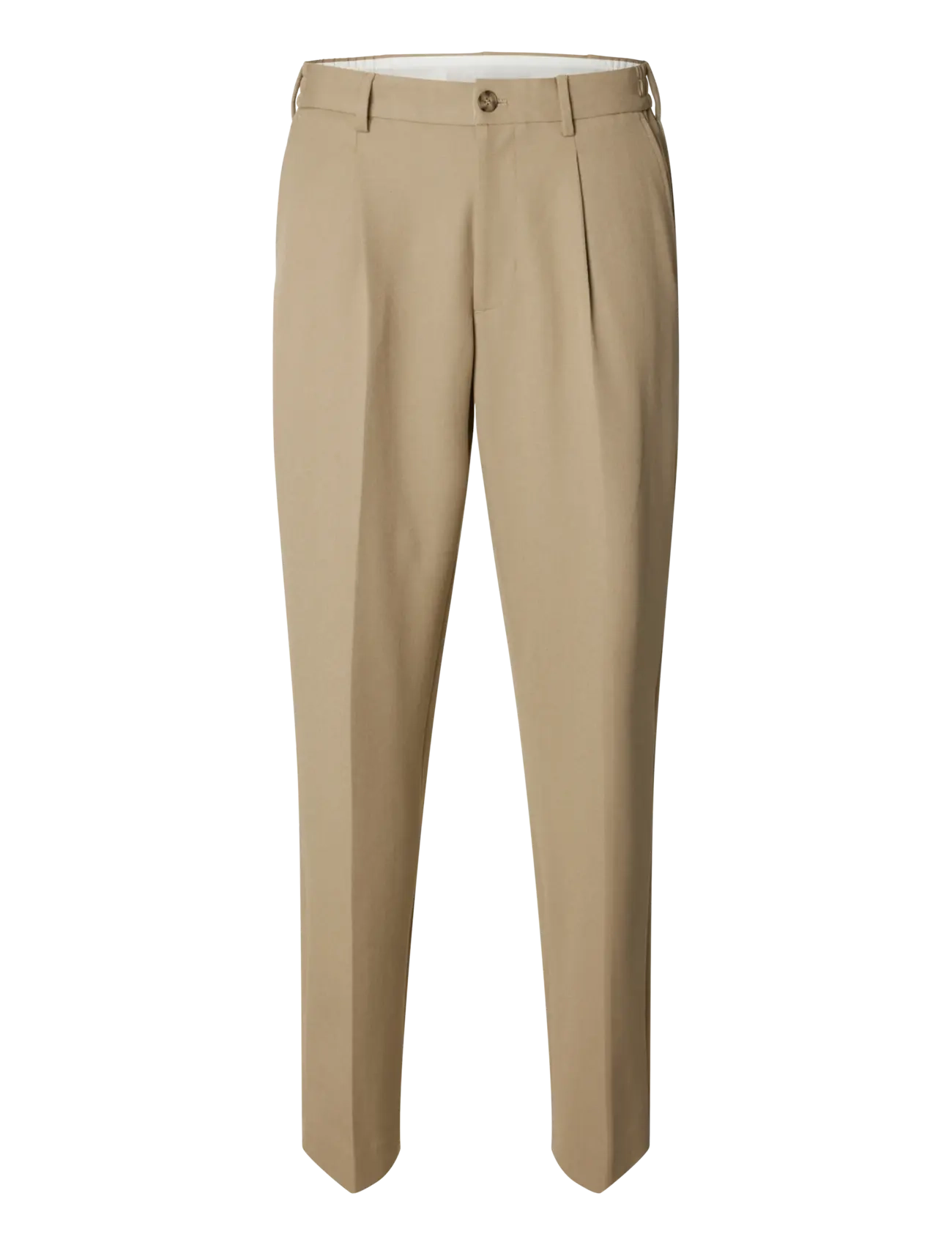 Selected SLM190-REG TAPERED FINN FLEX PANTS NOOS - Trousers - GREIGE / beige