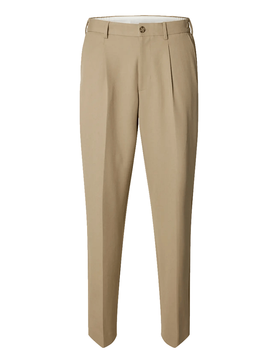 Selected - SLM190-REG TAPERED FINN FLEX PANTS NOOS - anzugshosen - greige - 0