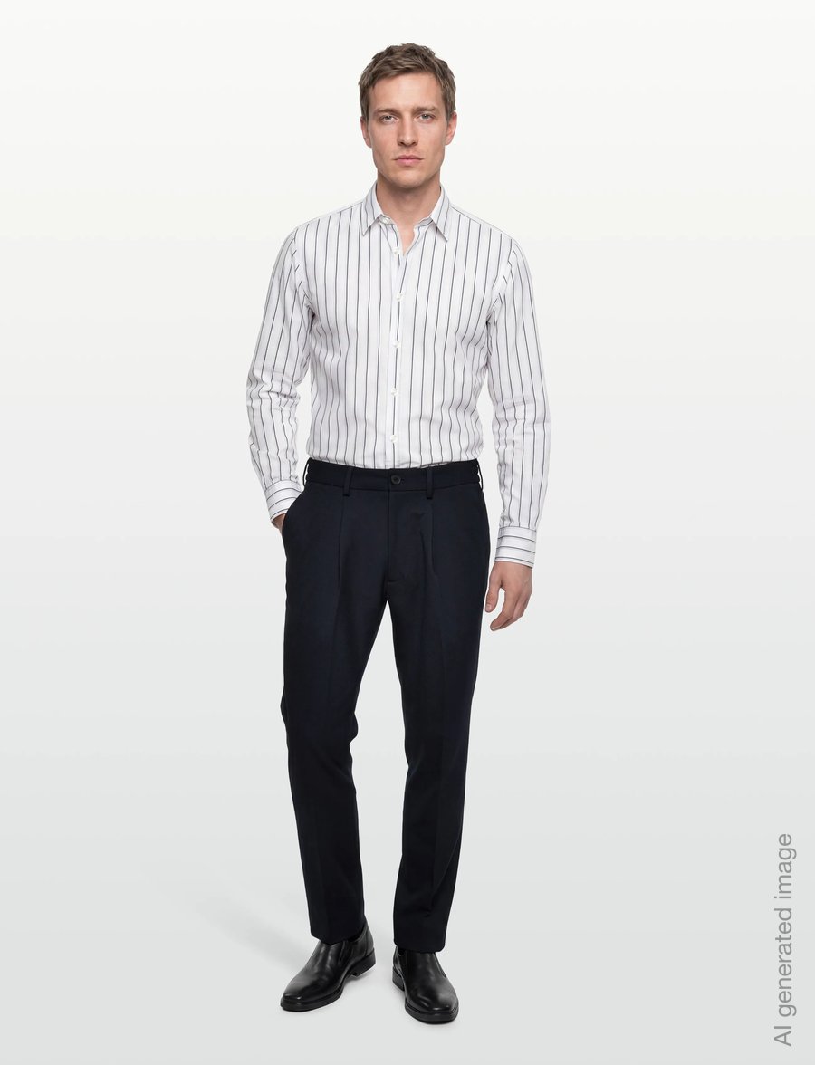 Selected - SLM190-REG TAPERED FINN FLEX PANTS NOOS - anzugshosen - navy blazer - 0
