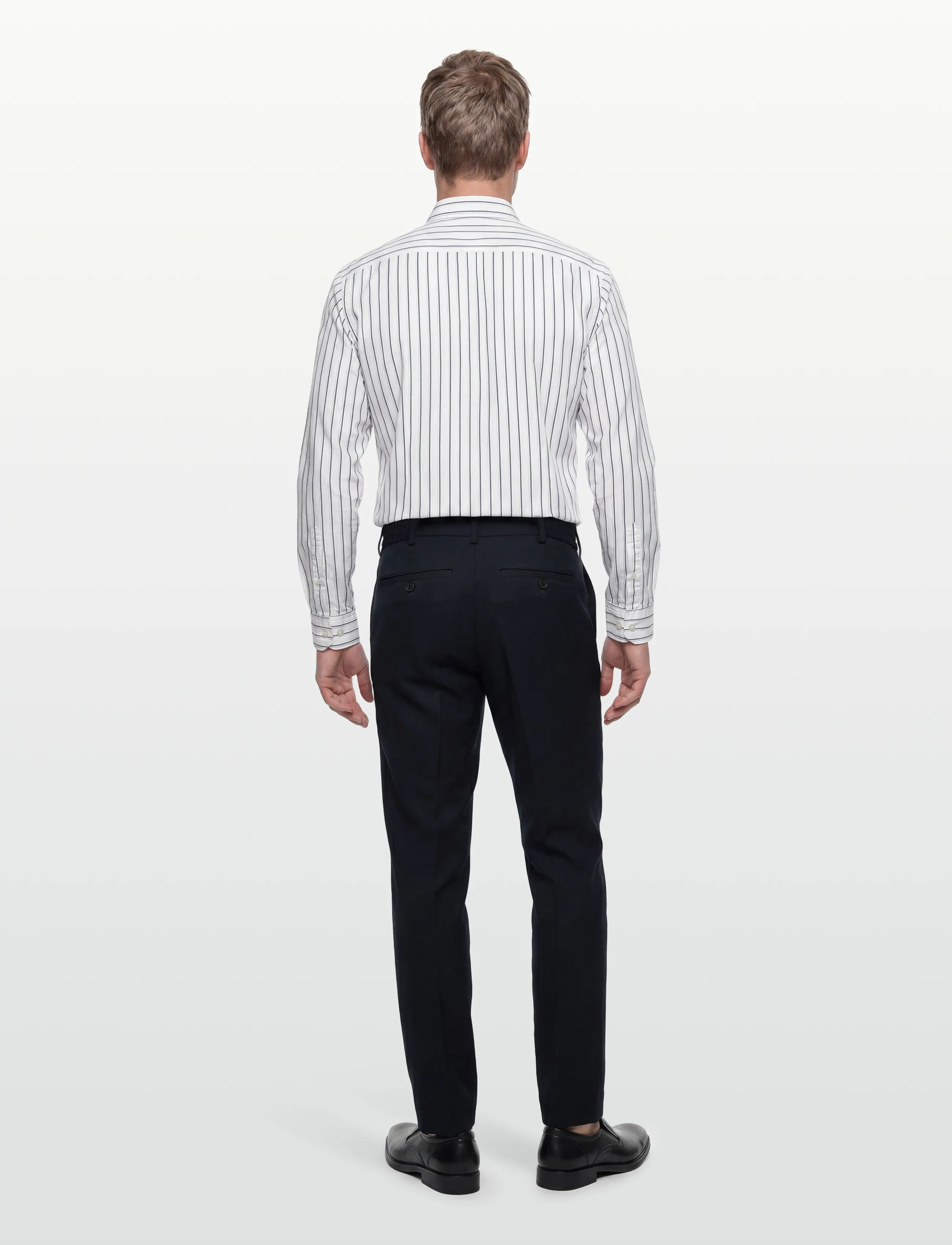 Selected - SLM190-REG TAPERED FINN FLEX PANTS NOOS - pantalons habillés - navy blazer - 4
