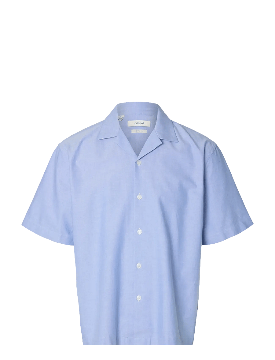 Selected - SLHRLXOXFORD SS SHIRT RESORT - chemises oxford - light blue - 1