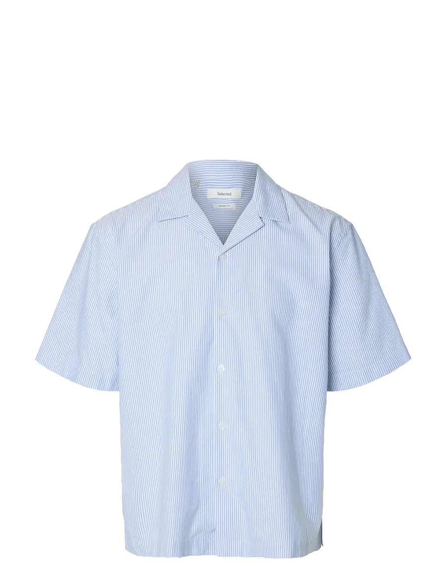 Selected - SLHRLXOXFORD SS SHIRT RESORT - chemises oxford - skyway - 1