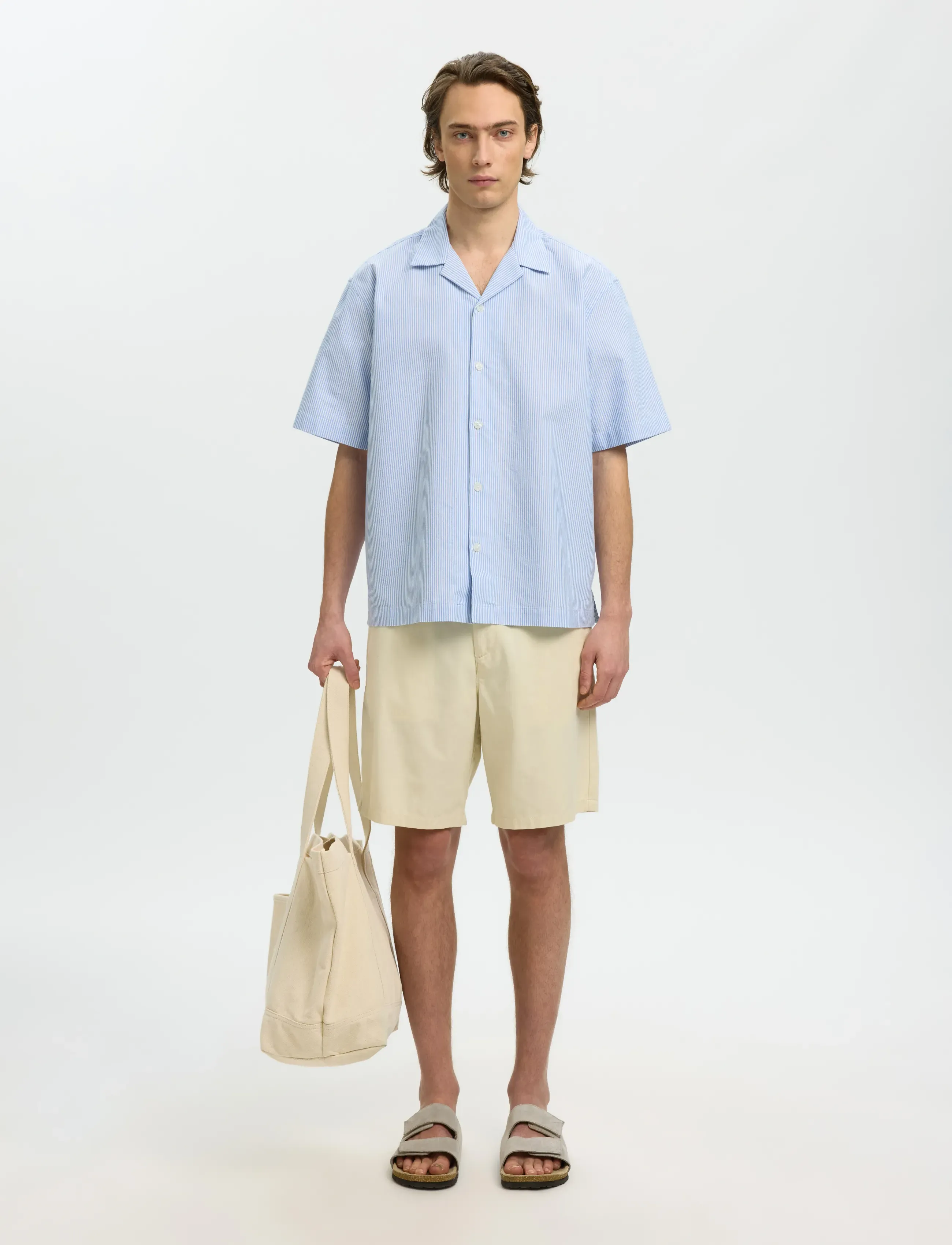 Selected - SLHRLXOXFORD SS SHIRT RESORT - chemises oxford - skyway - 3