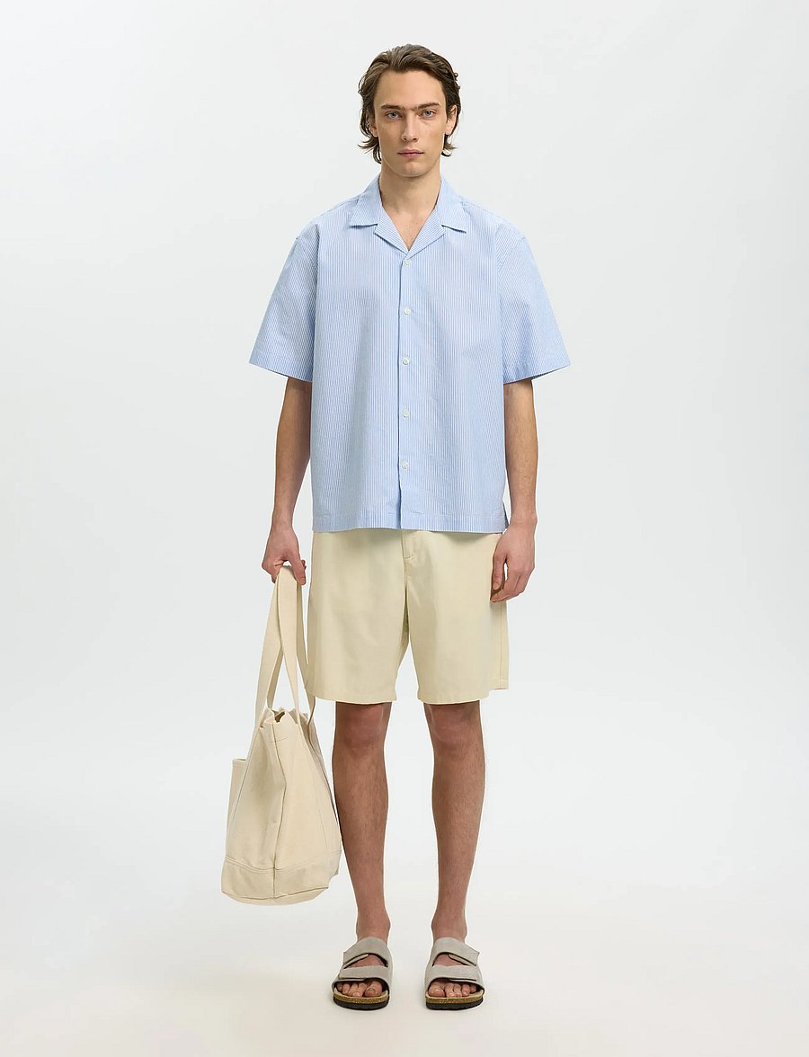 Selected - SLHRLXOXFORD SS SHIRT RESORT - chemises oxford - skyway - 3