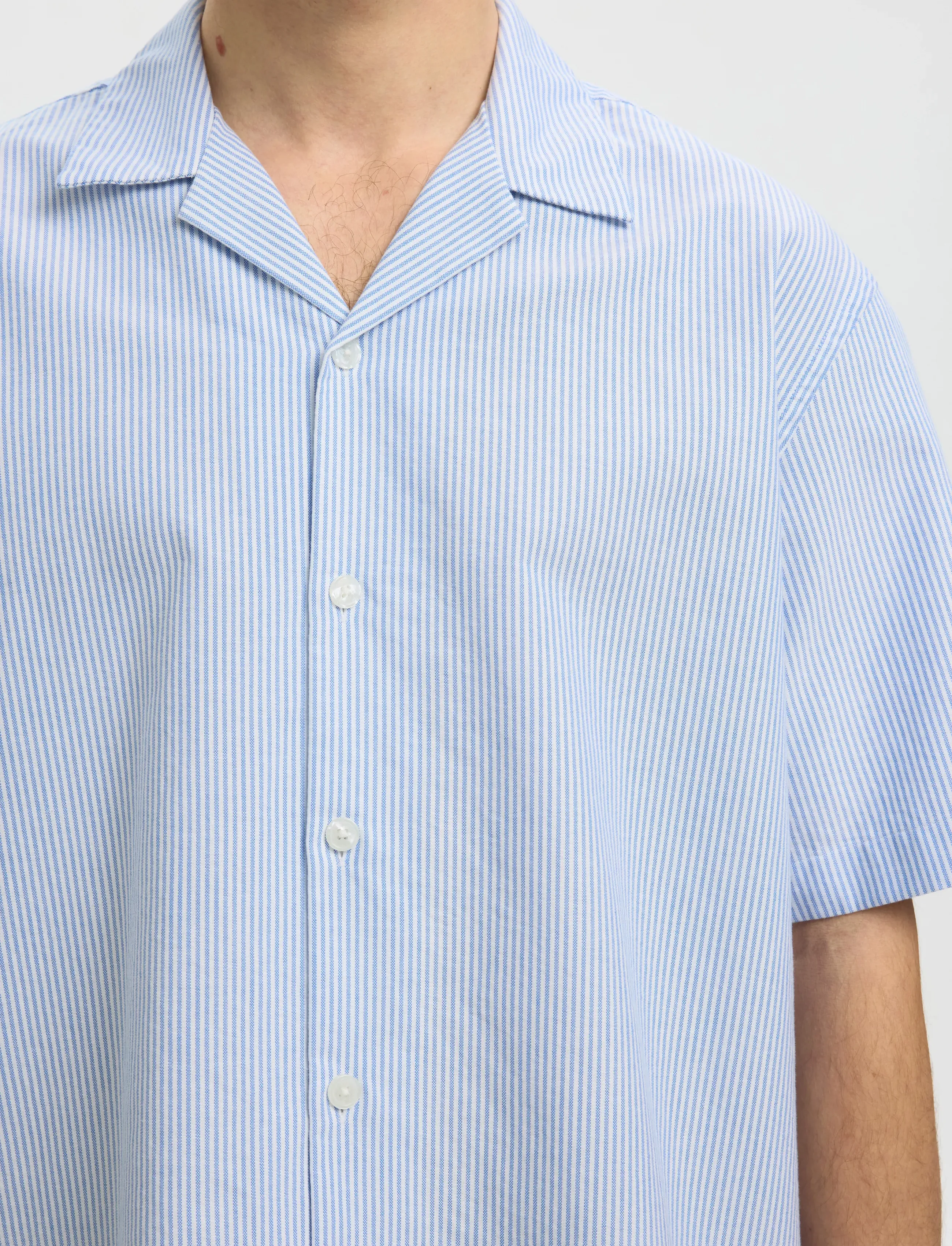 Selected - SLHRLXOXFORD SS SHIRT RESORT - chemises oxford - skyway - 4
