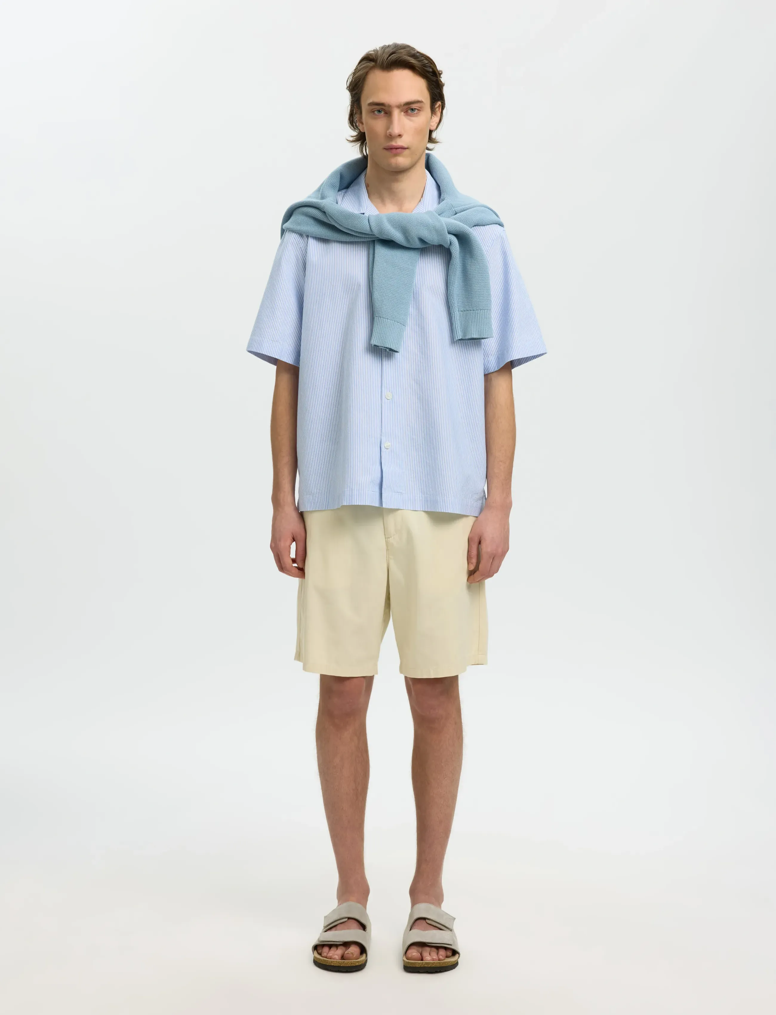 Selected - SLHRLXOXFORD SS SHIRT RESORT - chemises oxford - skyway - 5