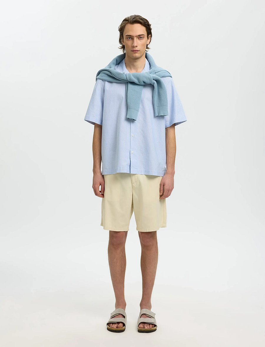 Selected - SLHRLXOXFORD SS SHIRT RESORT - chemises oxford - skyway - 5