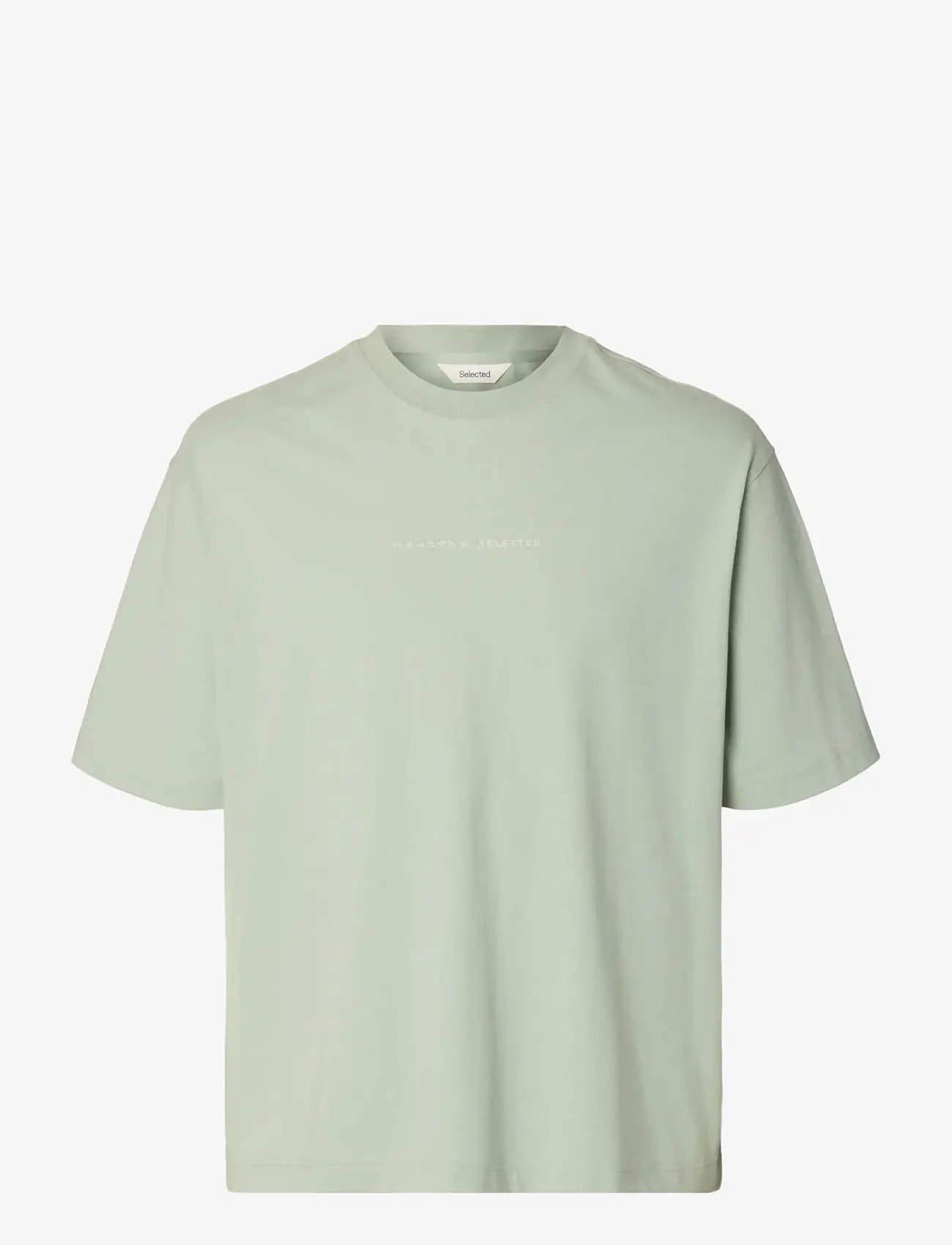 Selected - SLHRELAXNORMAN LICENSE SS TEE - kortærmede t-shirts - aqua gray - 1