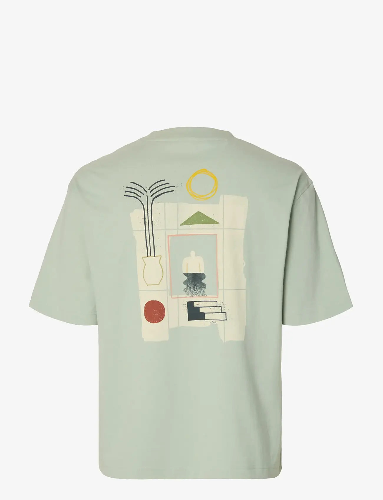 Selected - SLHRELAXNORMAN LICENSE SS TEE - kortærmede t-shirts - aqua gray - 2