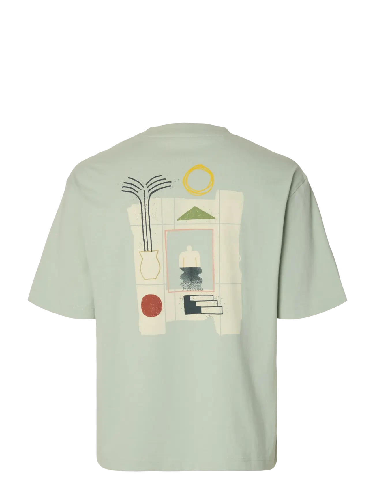 Selected - SLHRELAXNORMAN LICENSE SS TEE - kortærmede t-shirts - aqua gray - 2