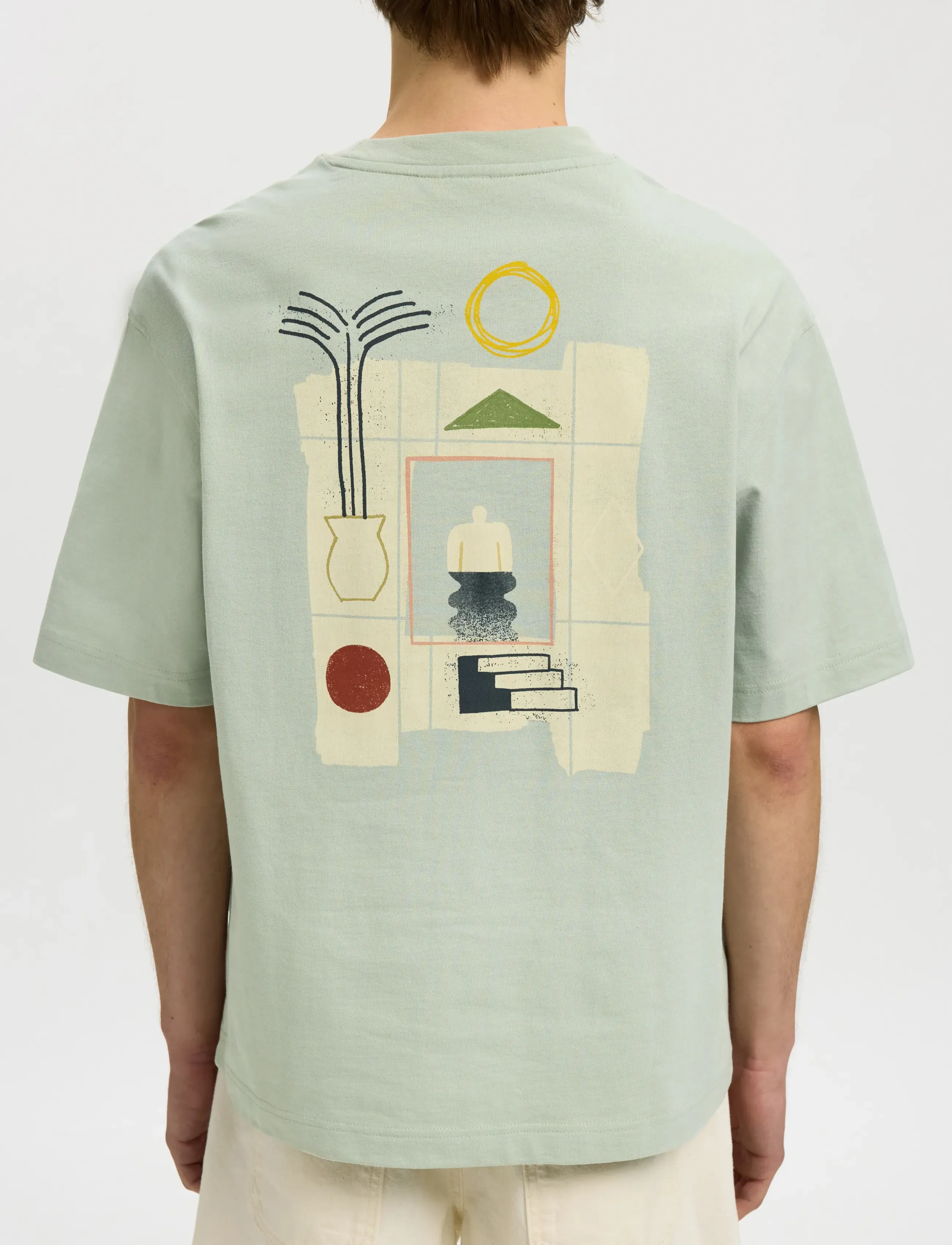 Selected - SLHRELAXNORMAN LICENSE SS TEE - lühikeste varrukatega t-särgid - aqua gray - 5