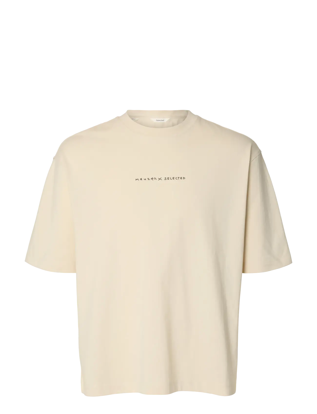 SELECTED Slhrelaxnorman License Ss Tee Cream - XL - Herren